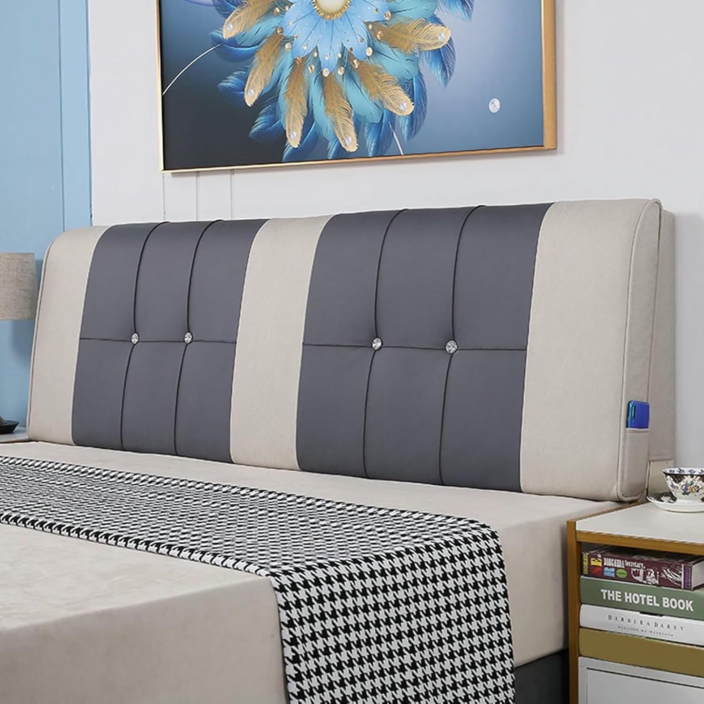 B2,Paste/71x23x2In,Rectangle Headboard Upholstered Oversized Bed Backrest,Faux Leather Headboard Cushion Lumbar Support Pillow Sofa Bed Bunk Bed Bedside Pillow
