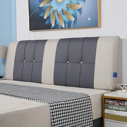 B2,Paste/71x23x2In,Rectangle Headboard Upholstered Oversized Bed Backrest,Faux Leather Headboard Cushion Lumbar Support Pillow Sofa Bed Bunk Bed Bedside Pillow