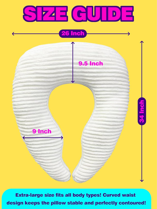 Gaming Crochet Pillow for Lap Support Lap Desk Pillow Setting in Bed or Sofa, U-Shaped Arm Pillows for Adults,Reading Pillow for Gaming, Working, Writing in Bed Couch Floor