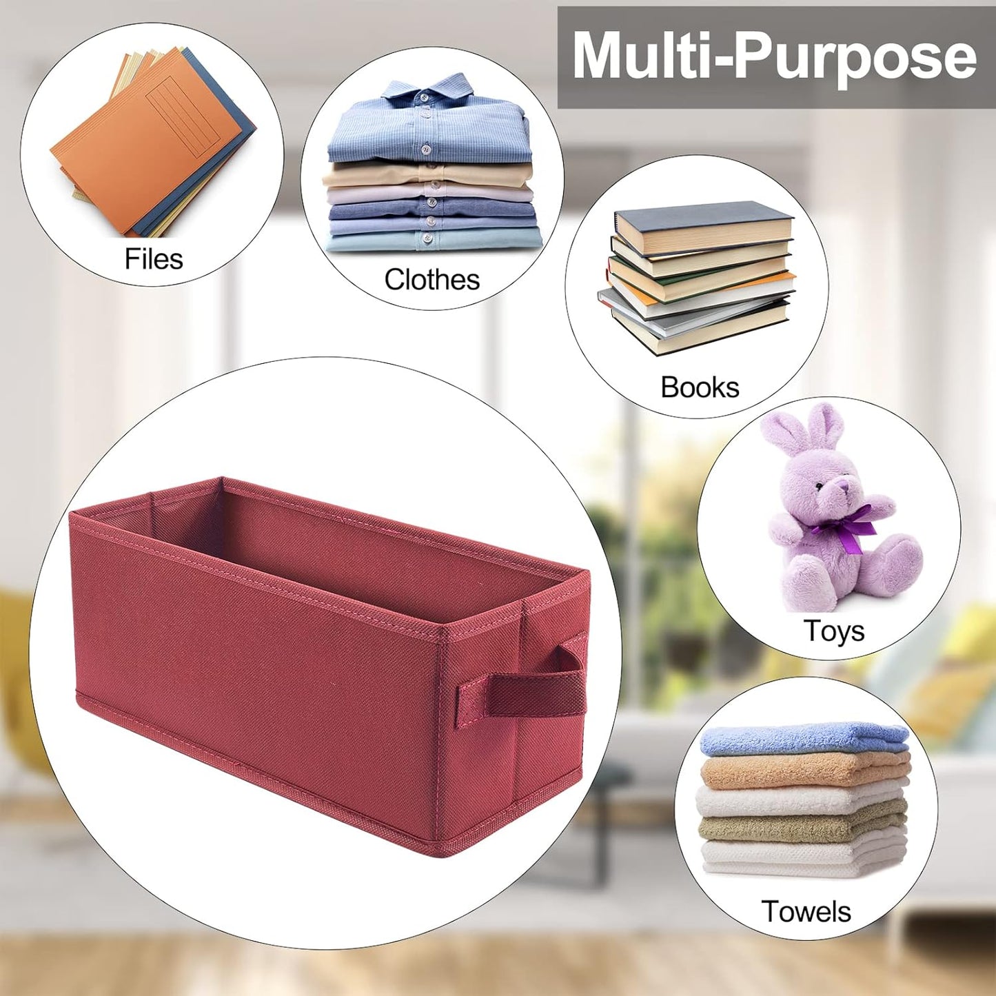 UENTIP CD Storage Boxes - Pack of 2 DVD CD Case Storage Container holds 30 CDs in full jewel cases, 60 CDs in slim cases, and 165 discs in CD sleeves - 13.2" x 5.9" x 5.3",(2pack-red)
