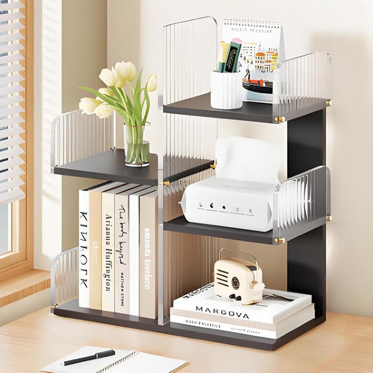 Modern bookshelf,unique bookshelf,book shelf white,horizontal bookshelf,bookshelf with storage,Suitable for desks,study rooms,living room corners,bedrooms, living rooms,balconies,offices(Black)