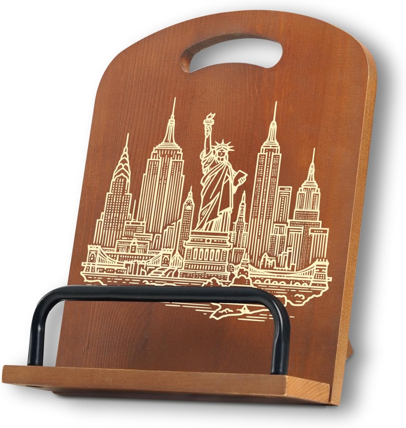 InnoBeta New York Gifts for Travelers, Cookbook Stand for Kitchen Counter, Perfect Gifts for New York Lovers on Birthday, Adjustable Tablet Recipe Book Holder, Unique City & Home Decor