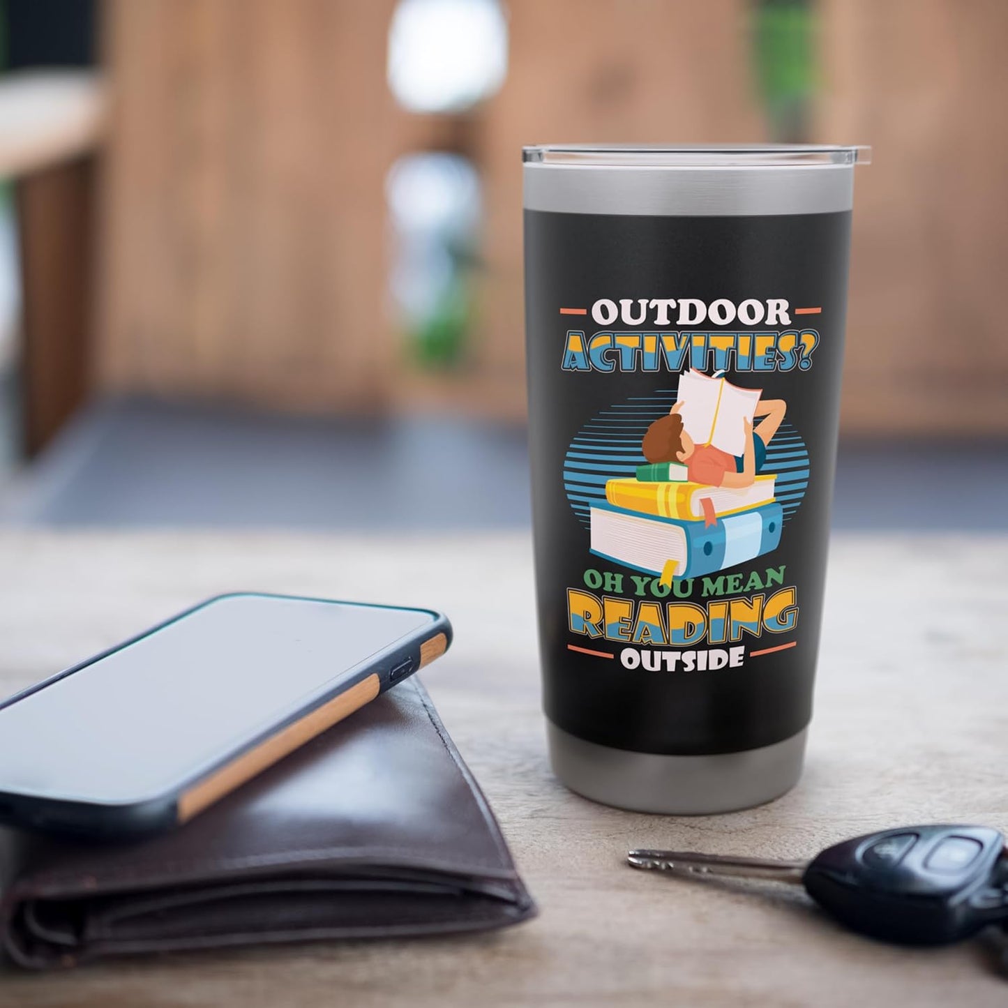 Outdoor Activities Reading Outside Books Reading Stainless Steel Insulated Tumbler