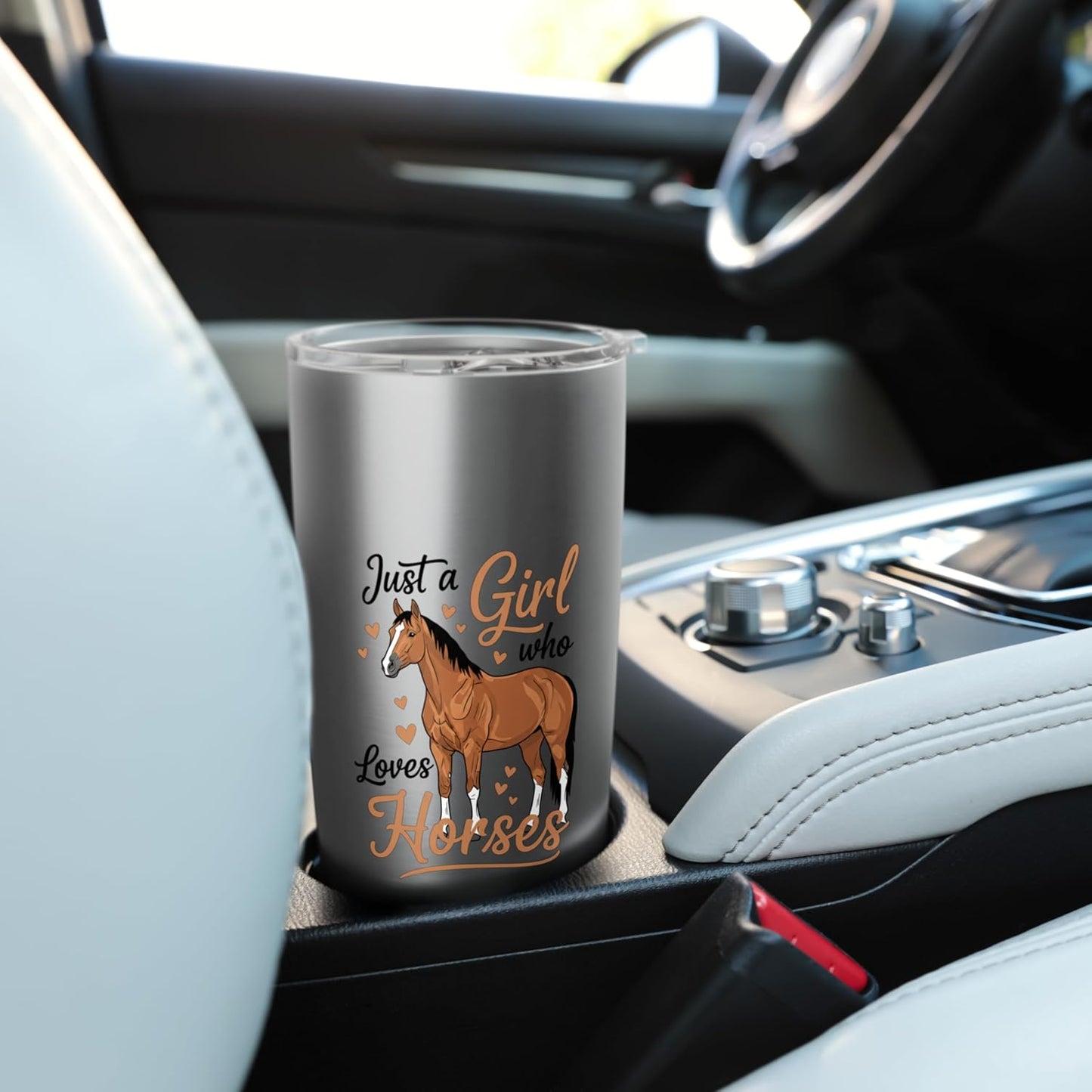 Just A Girl Who Loves Horses Equestrian Horse Lover Stainless Steel Insulated Tumbler