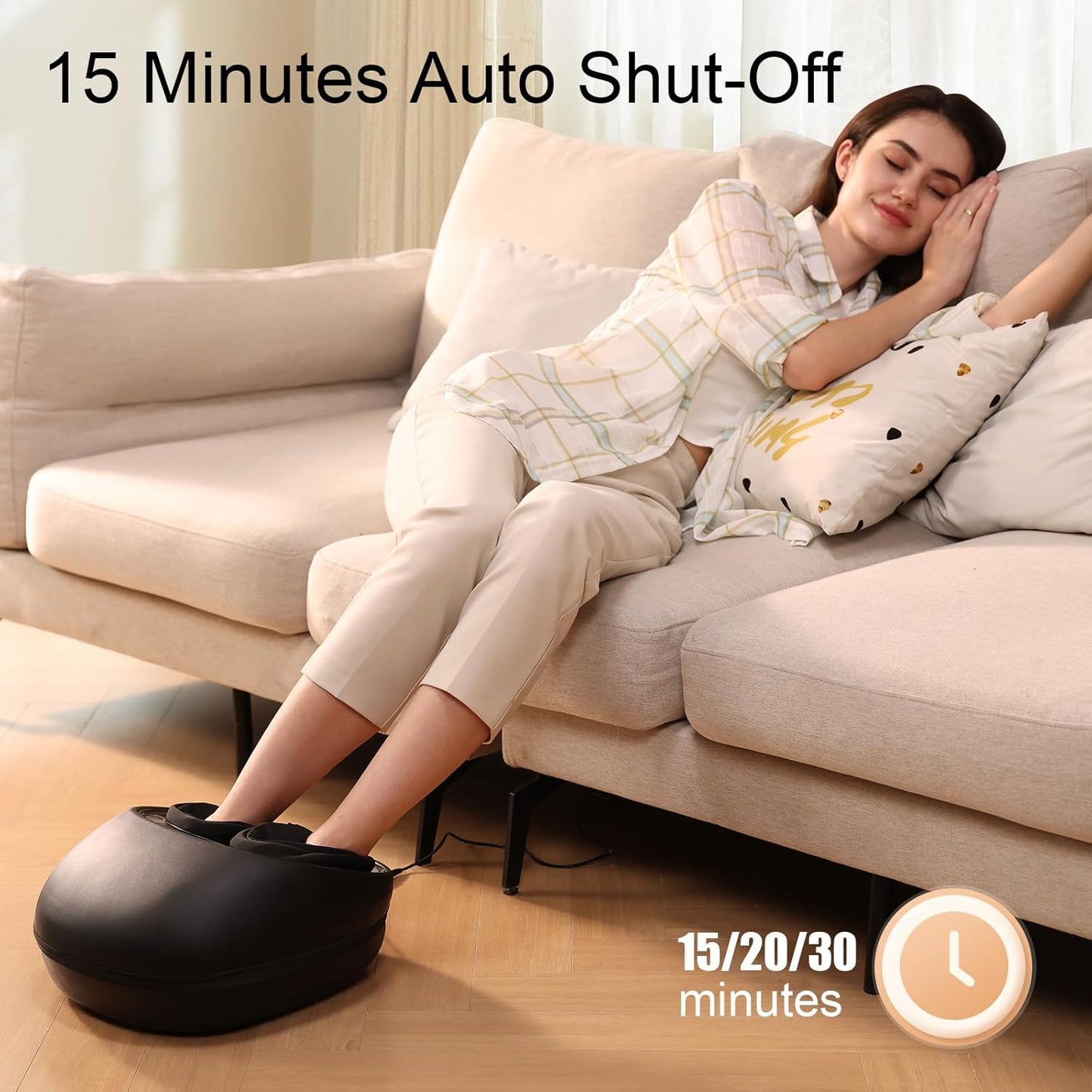 Foot Massager with Heat, Deep Kneading Therapy Compression, Shiatsu Feet Massager Machine for Plantar Fasciitis, Neuropathy Pain, Birthday Gifts for Women Mom Men Dad