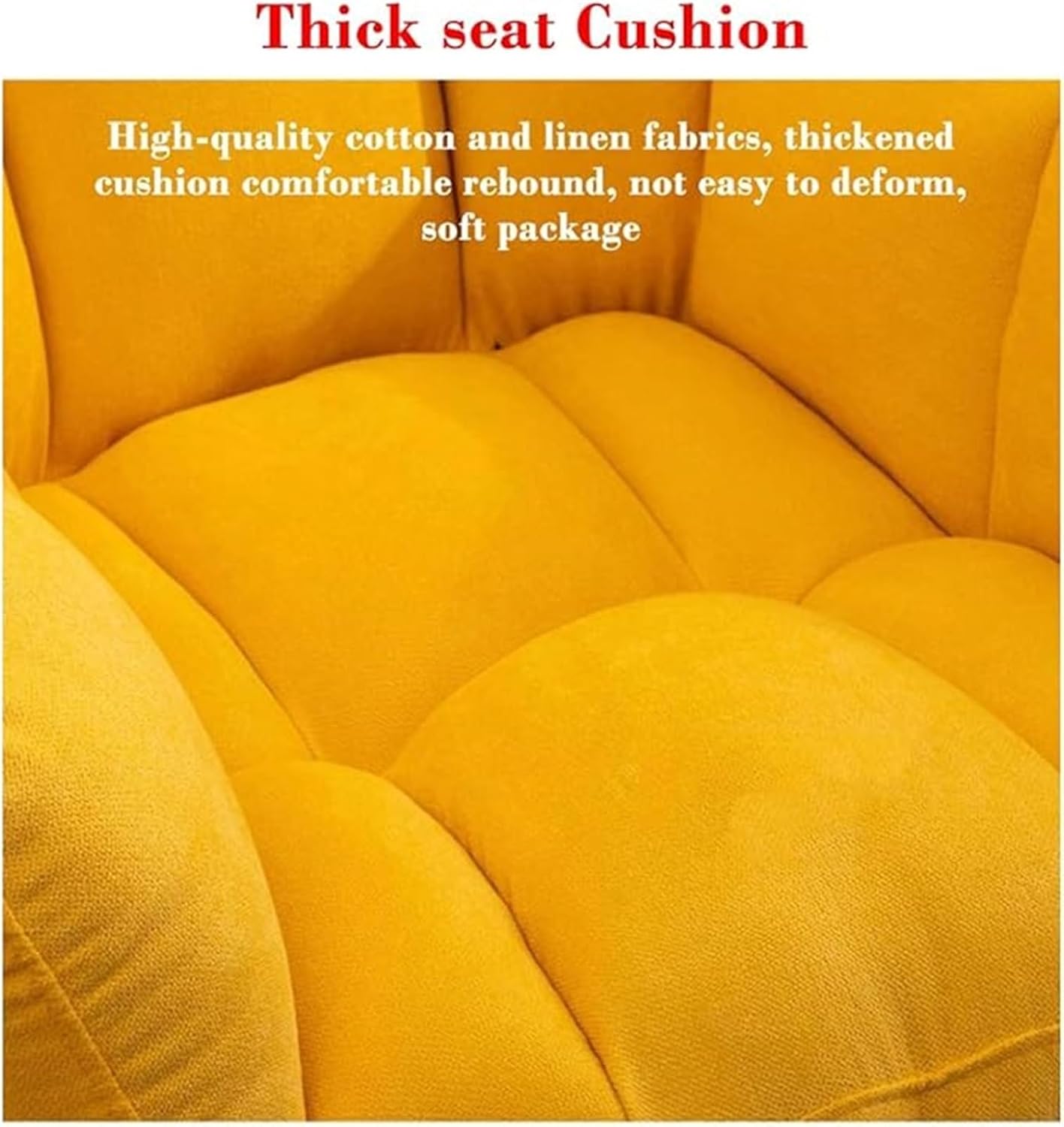 LSLYTQ Fabric Armchair with Footstool - Rocking Chair, Rocking Chair for Mid Century Living Room, Leisure Sofa Side Chair - Sledge
