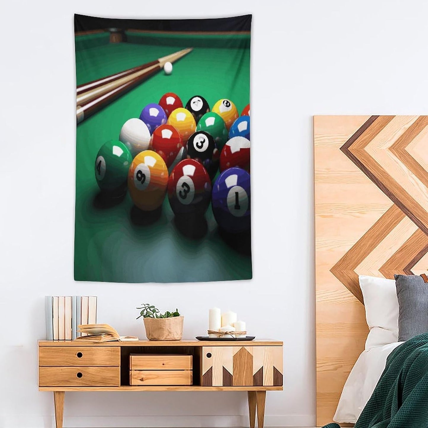 FodPand Billiards Tapestry Anti-fading Wall Tapestry with Installation Kit Backdrop Banner Multipurpose Aesthetic Tapestries Boho Wall Art Hanging Decorative Blanket 40"x60"