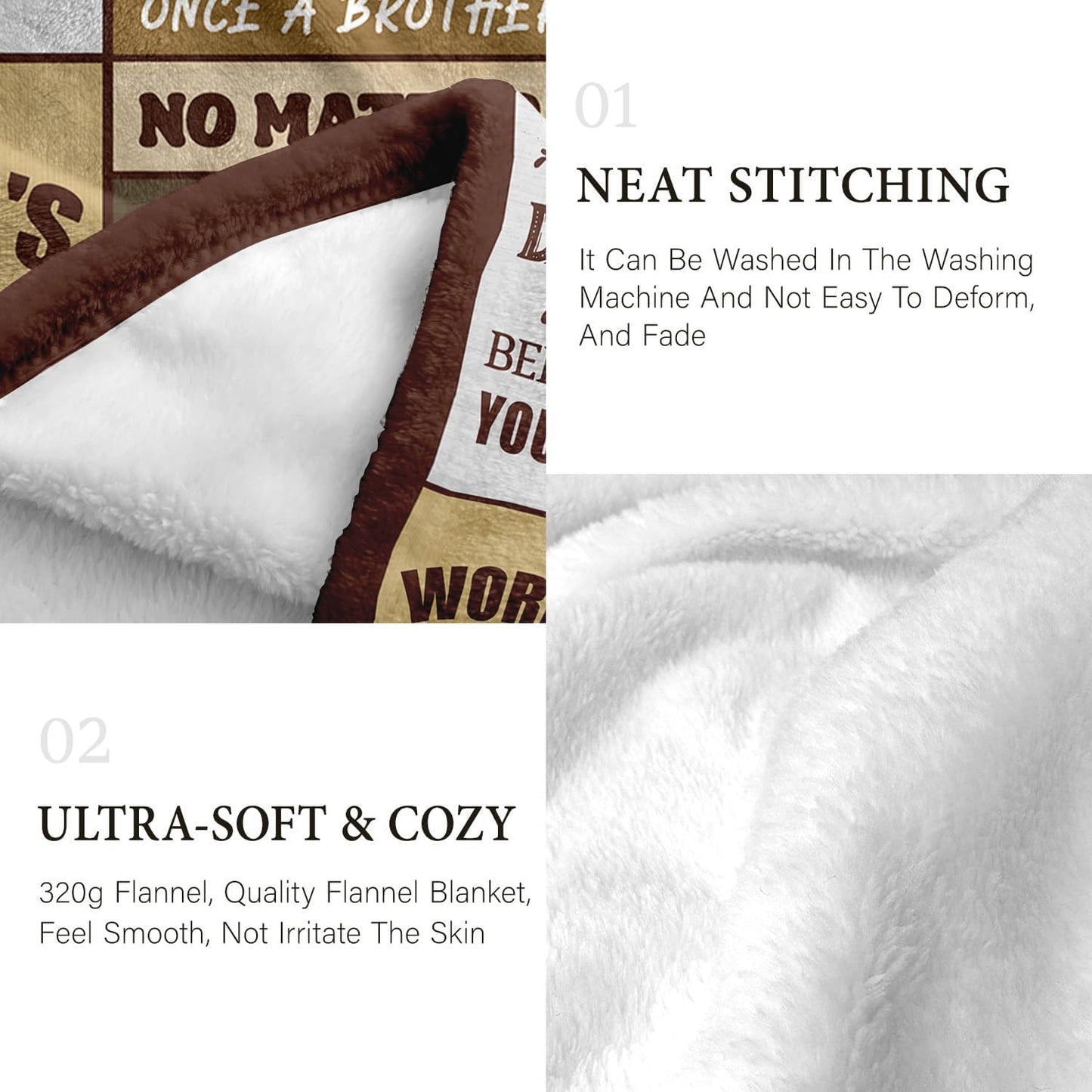 Gifts for Brother - Brother Gifts from Sister - Best Birthday Gift for Brothers Adult - Christmas | Fathers Day Blanket Gift for Brothers - Funny Gifts for Brother's - Soft Throw Blanket 60"x80"