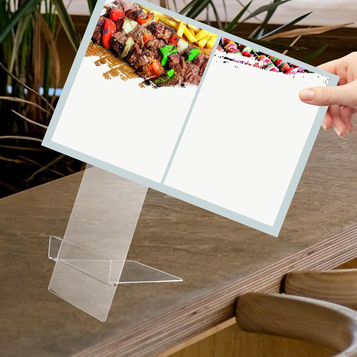 Adjustable Acrylic Recipe Stand Cookbook Holder Kitchen Counter Decor Recipe Book Display Rack for Cooking and Reading