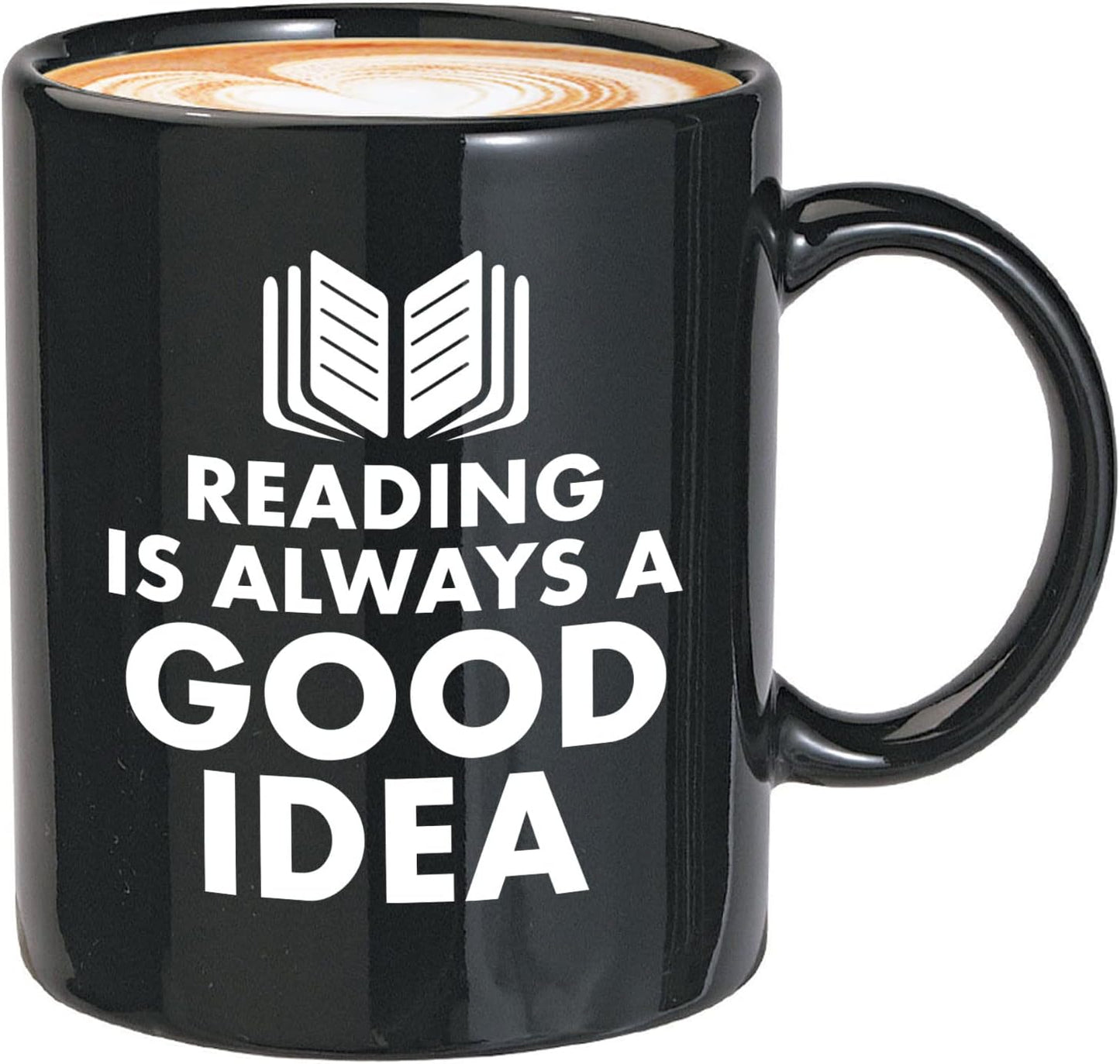 Book Lover Coffee Mug 11oz Black - reading is - Literary librarian Literature Bookworm Historian Public Library Curator Bibliophile Bibliolater