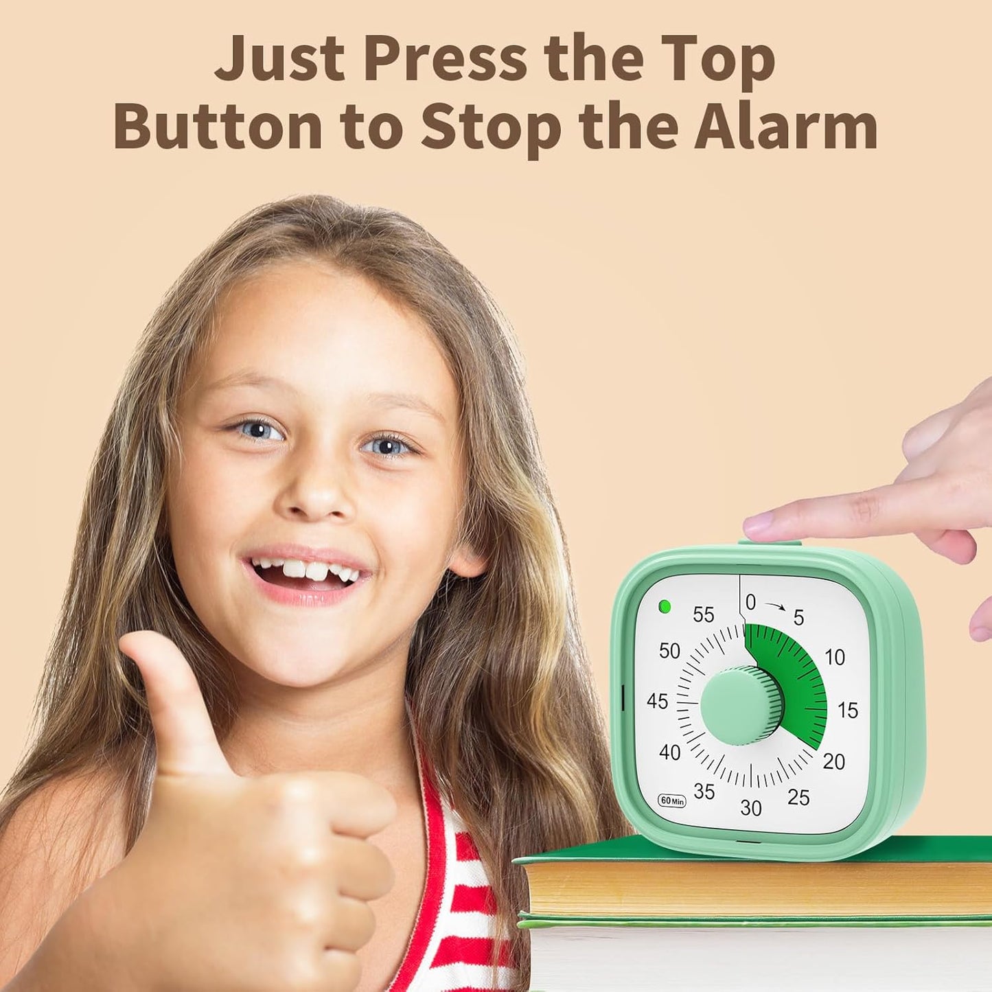 Visual Timer, Pomodoro Timers for Kids Adults, 60-Minute Countdown Desk Timer for Productivity, Silent ADHD Timer for Kids Toddlers, Kitchen for Cooking