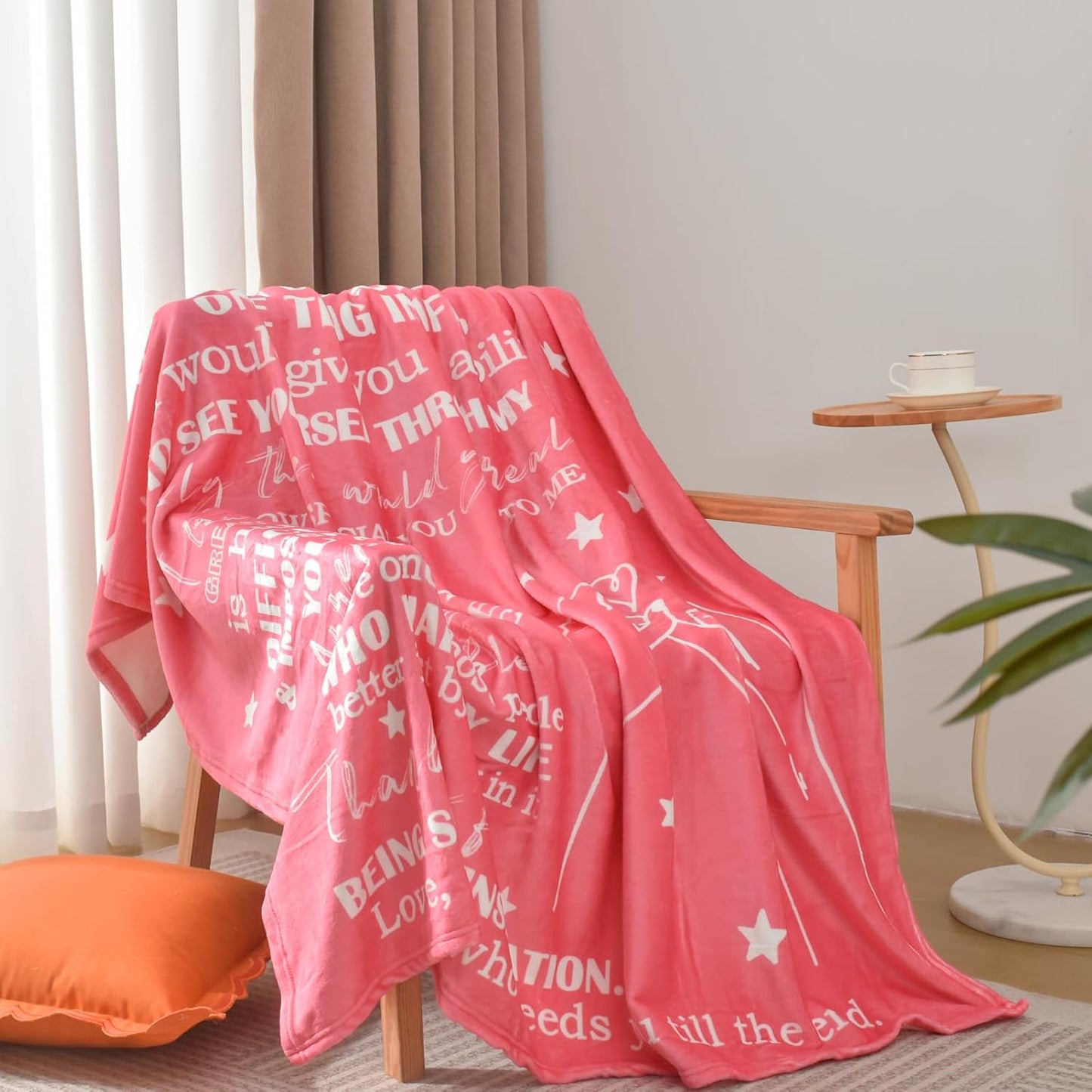 Snycler Best Friend Blanket for Women - 50"x60" Soft Throw Blanket, Birthday Gift for Bestie, BFF, Christmas or Valentine's Day for Her, Cozy Pink