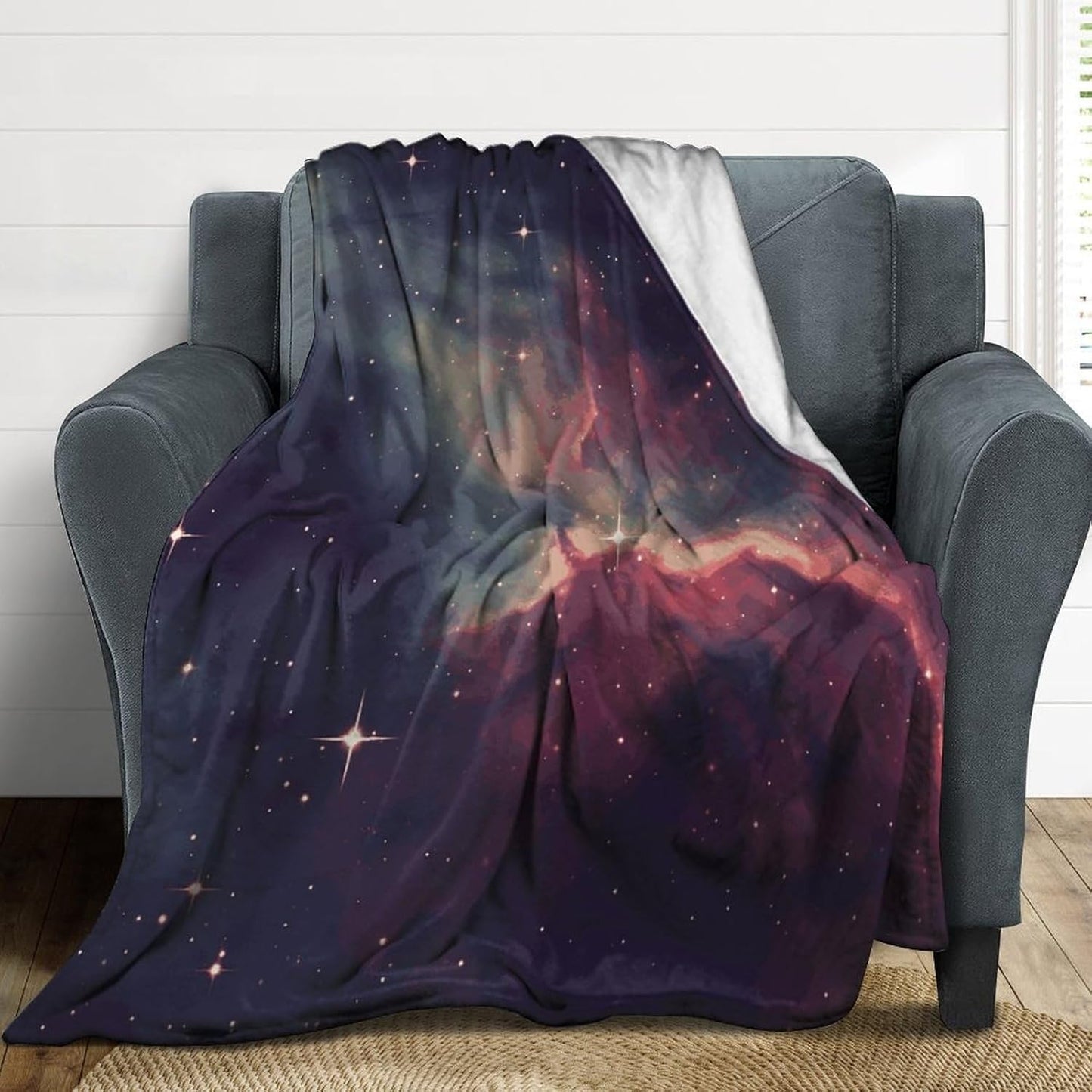 Star Field in Deep Space Blanket Super Soft Lightweight Throw Blanket Cute Cozy Warm Bed Blanket Decorative Fuzzy Blanket All-Season Home Decor Gift for Sofa Couch Living Room 50"*60"（130 * 150cm）