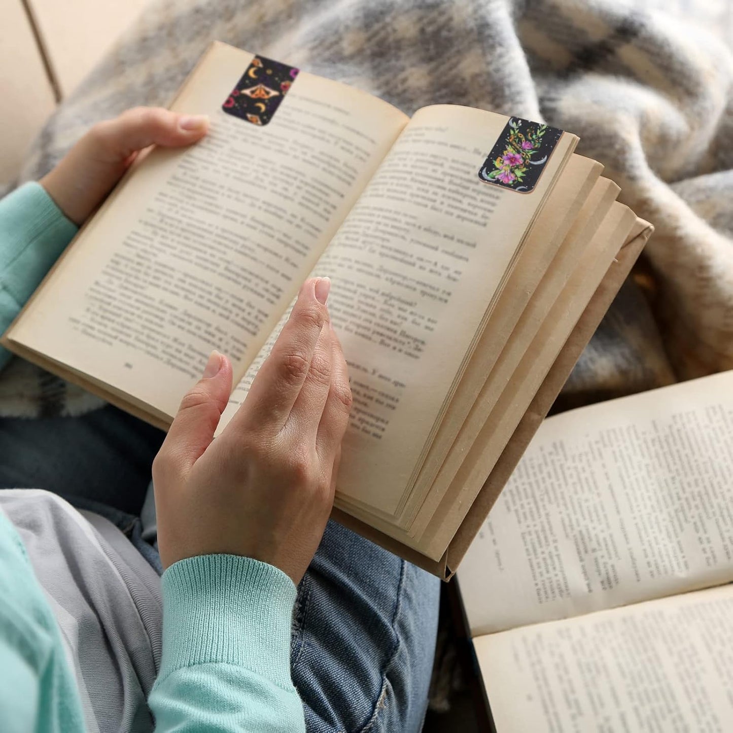 30 Pcs Magnetic Bookmarks,Tarot Magnetic Bookmarks for Book Lovers Women Men, Gifts for Christmas Reading Lovers, Magnet Bookmark Clips for Teachers Students(3.94 x 1.18 in)