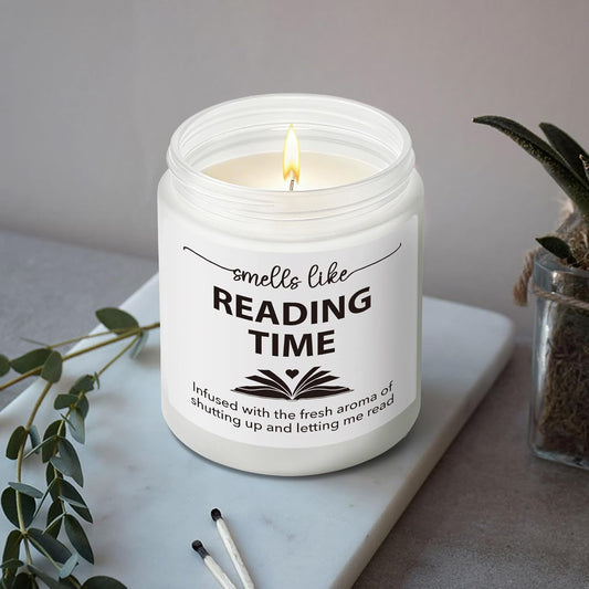 Scented Candle Gifts for Book Lovers, Smells Like Reading Time, Bookish Bookworm Gift for Women Men, Christmas Reading Day Candles Gift for Book Lovers Librarian, Reader, Author41