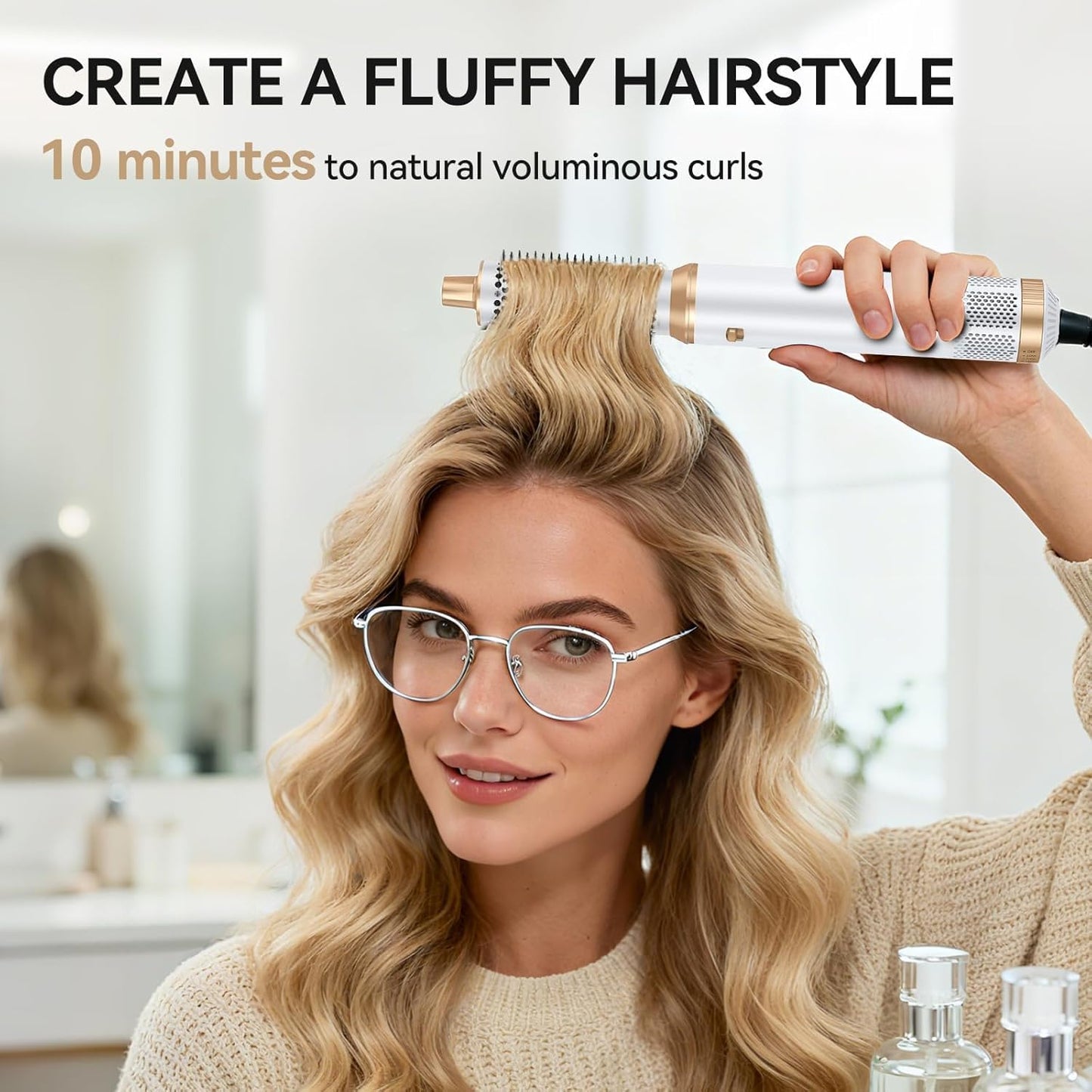 Blow Dryer Brush 5 in 1: Ionic Hot Air Styler Hair Dryer Brush Blow Dryer Set for Curling Volumizing Straightening Styling