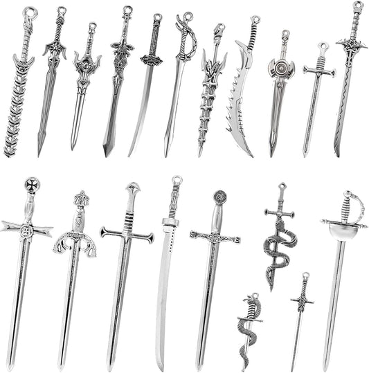 20PCS Sword Bookmark, Metal Mini Sword, Vintage Book Mark Page Marker Reading Accessories Gifts for Men Boys Students