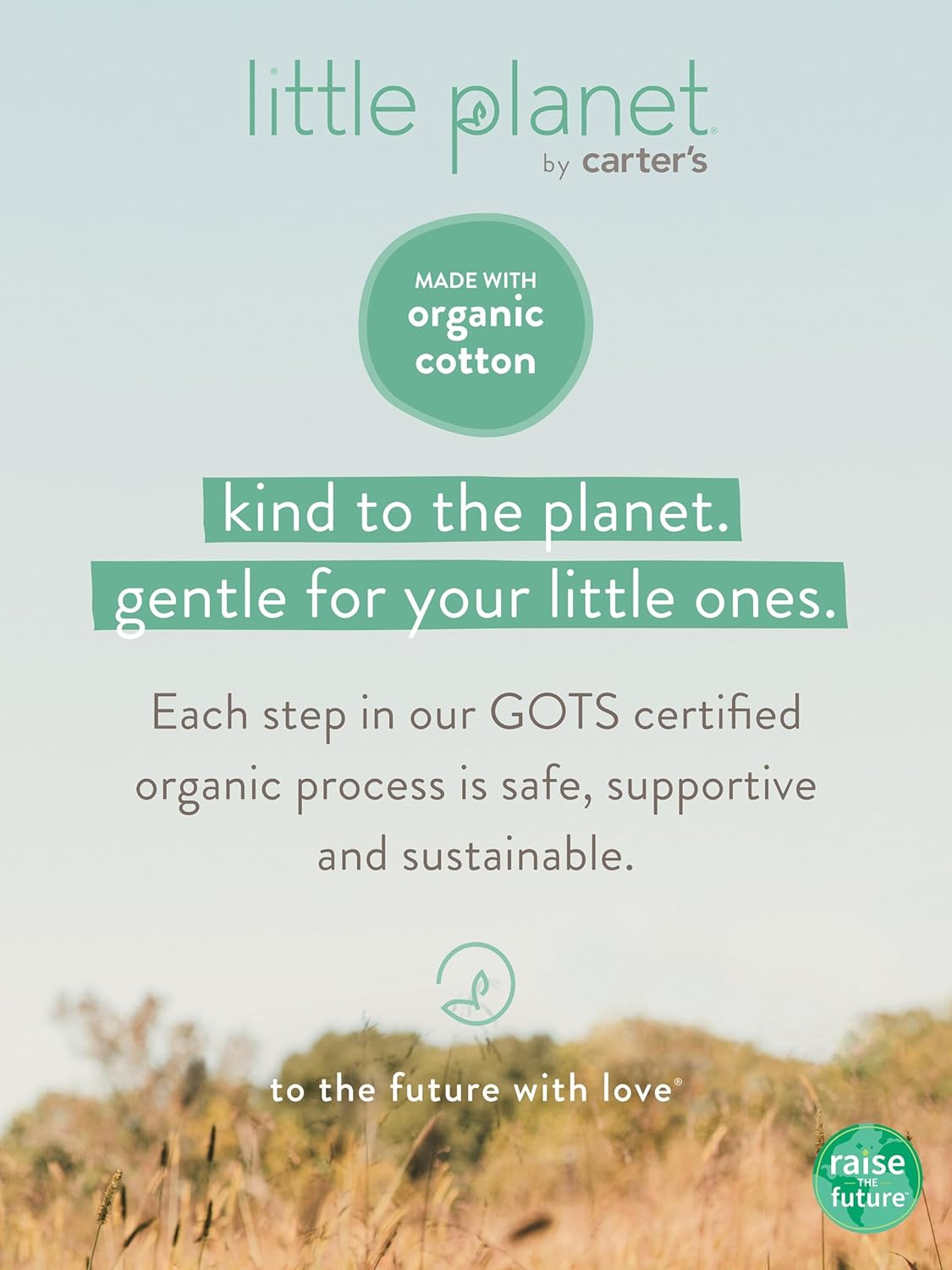 little planet by carter's unisex-baby 3-pack Short Sleeve Bodysuits Made With Organic Cotton