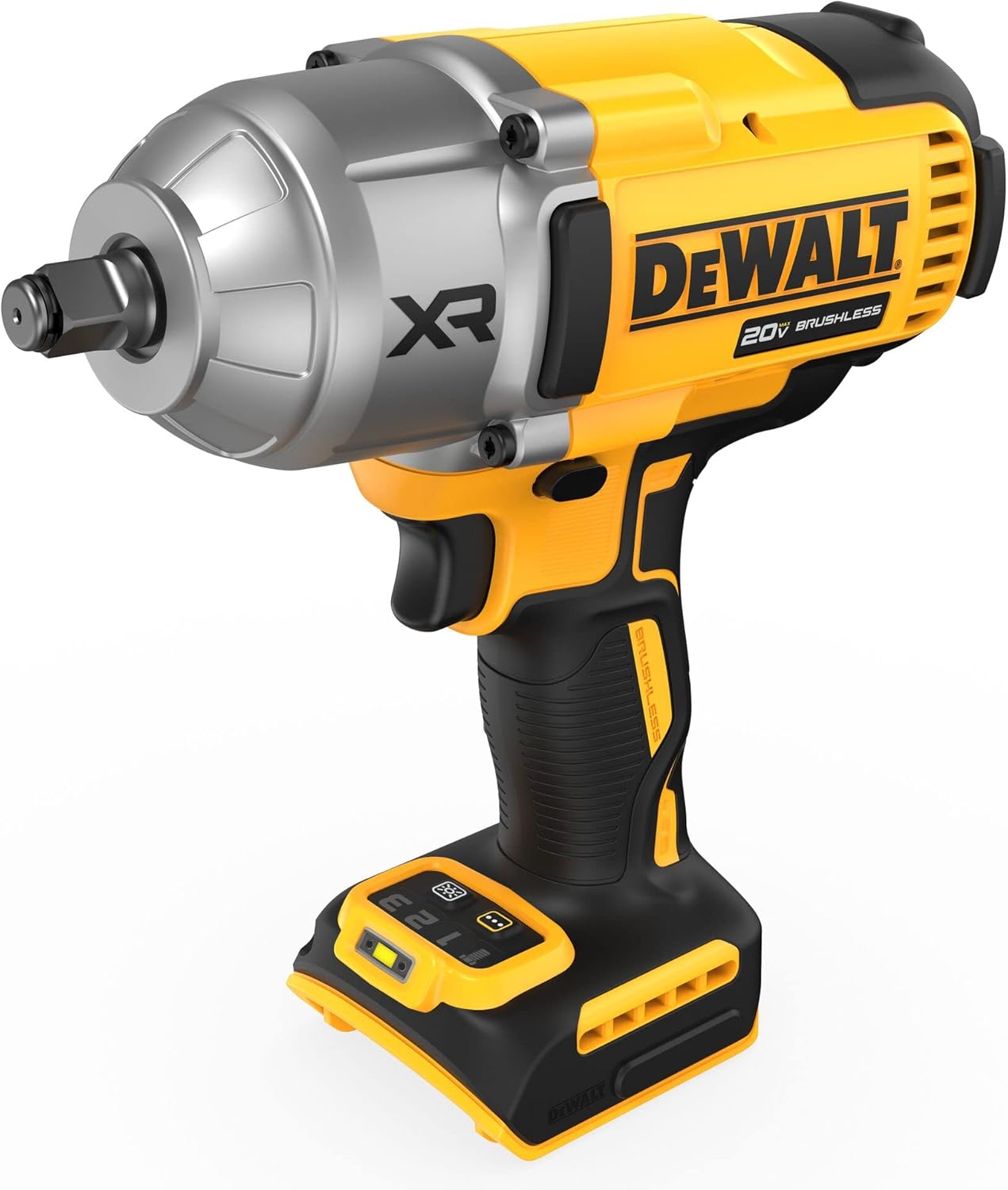 DEWALT 20V MAX Cordless Impact Wrench, 1/2 Impact Gun, 4-Speed High Torque with Hog Ring Anvil and LED Light, Brushless Motor, Precision Wrench, Tool Only (DCF900B)