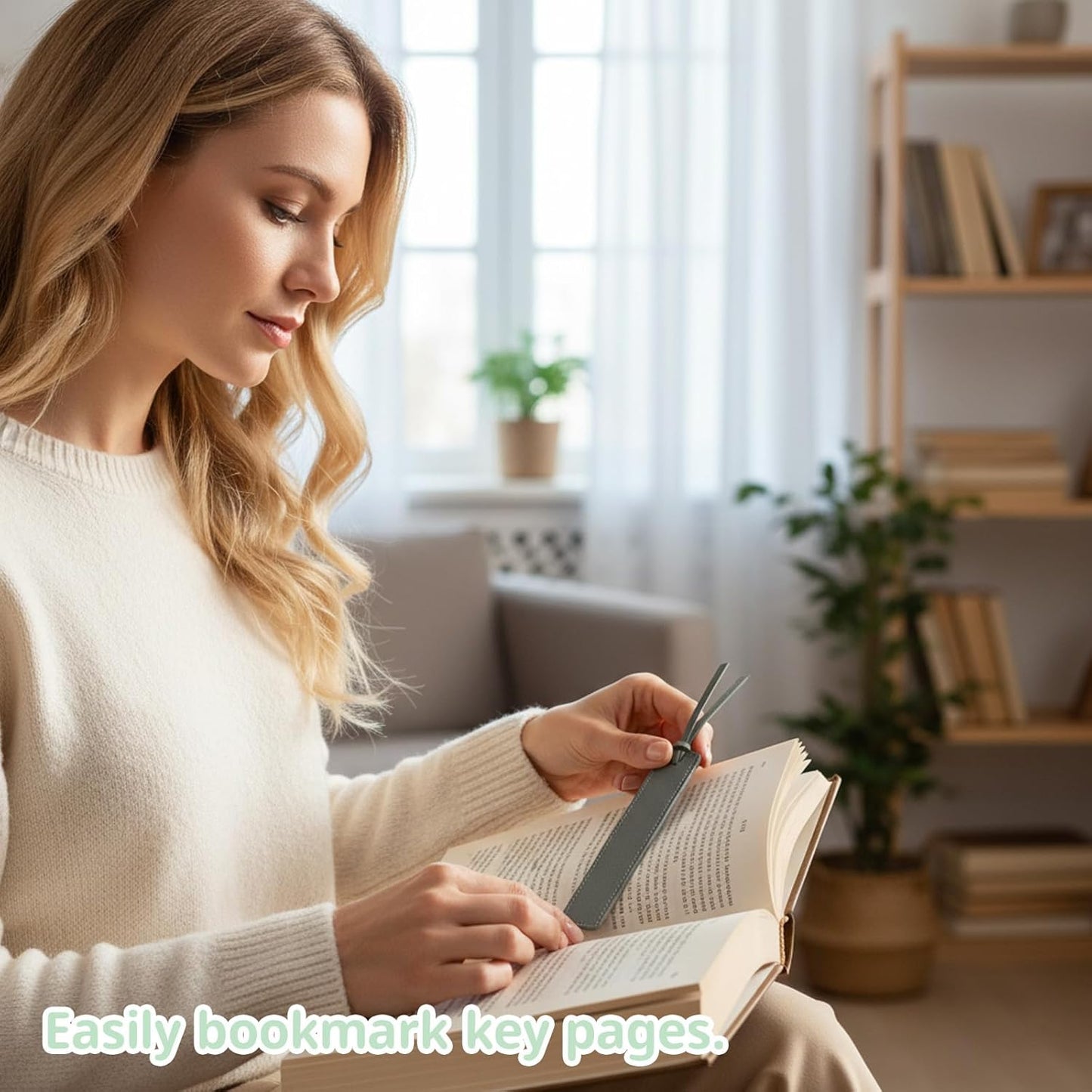 Thumb Book Page Holder, 4-Piece Reading Accessory Set, Ergonomic Design for One-Handed Reading, Comfortable Finger Support for Extended Use, Ideal for Book Lovers and Students