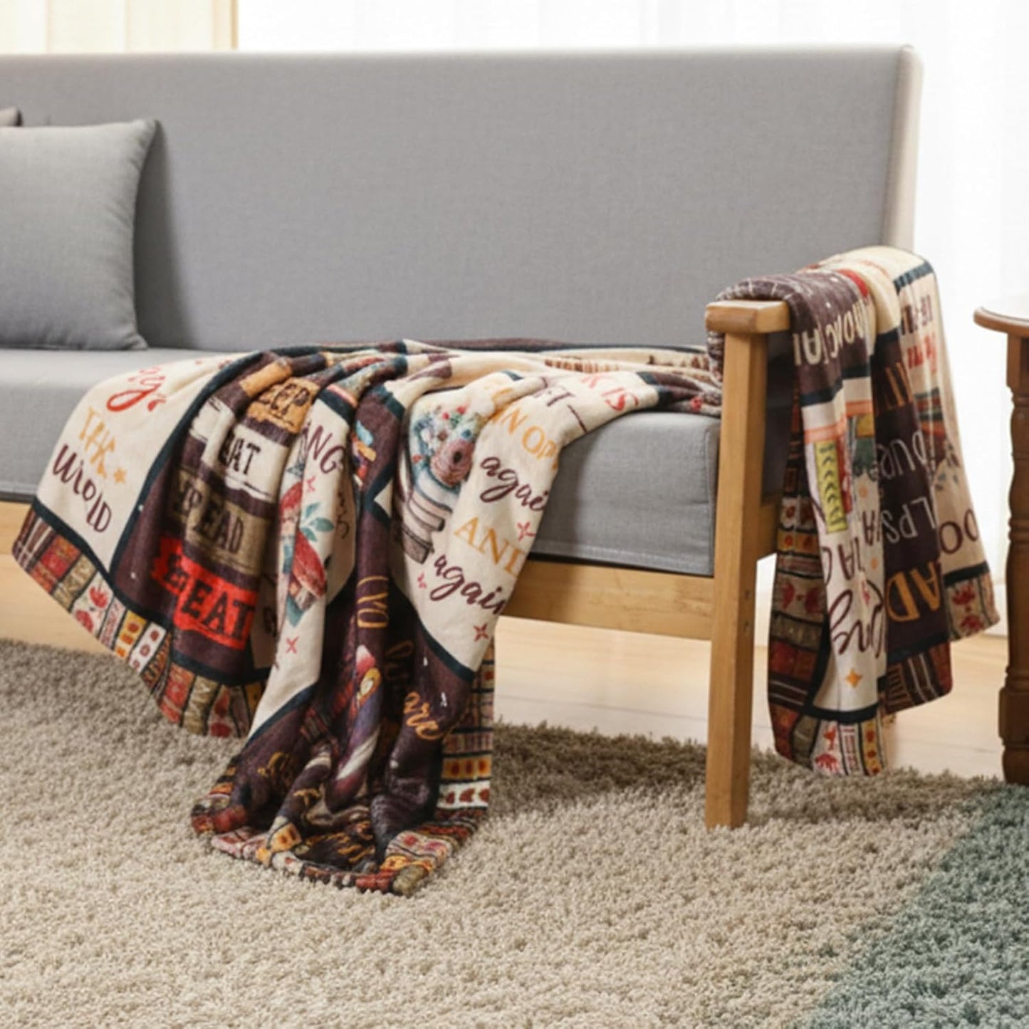 Book Lovers Gifts Blanket, Book Reading Throw Blanket, Librarian Bookish Books Club Gift for Women Readers Bookworms Birthday Graduation Present Ideas Soft Flannel Blankets 50'' x 60''