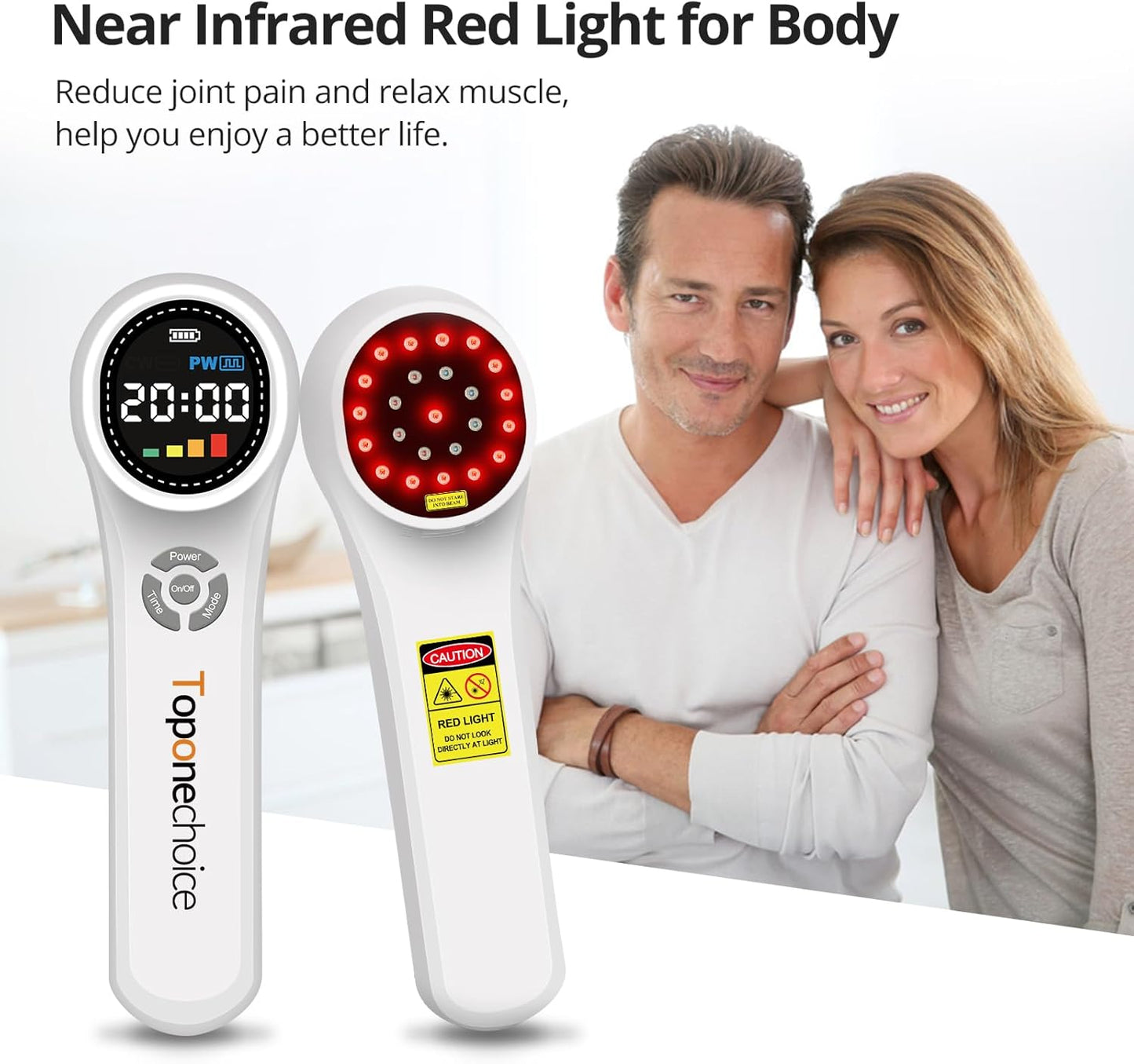Red Light Therapy Device, 4x980nm+4x810nm+16x660nm, Near Infrared Light Therapy for Humans Body Pet Dogs Horses, Light Therapy Machine for Body Joint Back Knee Muscle Relax Pain Relief