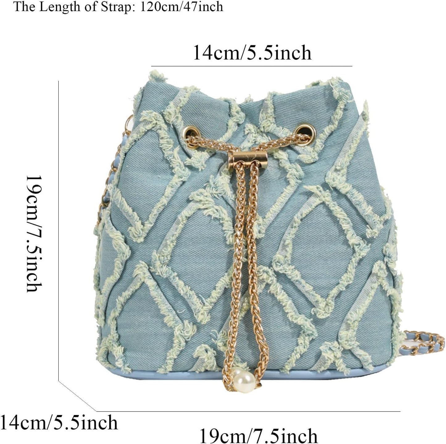 Denim Purses for Women Tote Bag, Lightweight Crossbody Purse with Multi Pockets, Large Slouchy Shoulder Bag