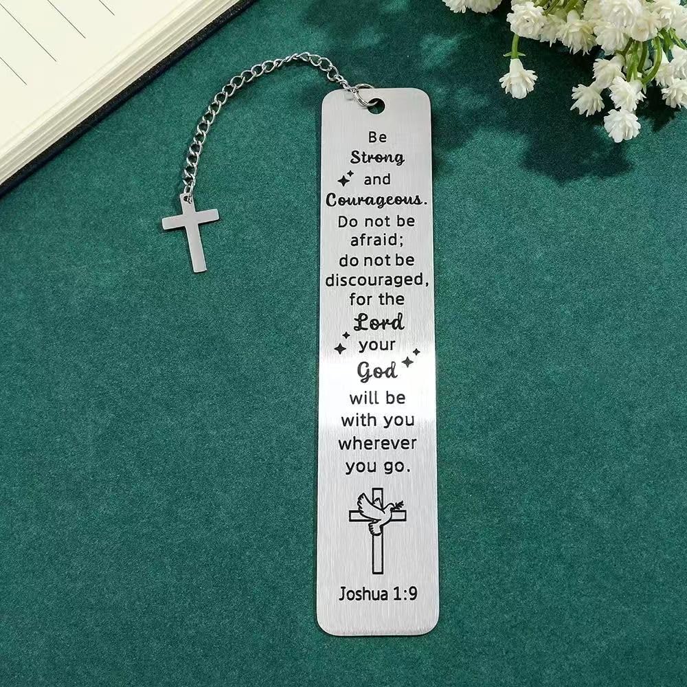 Bible Bookmark, Christian Religious Bookmarks for Book Lovers Women Men Adults Teen Girls Boys, Inspirational Gifts for Baptism First Communion Graduation Birthday Christmas Easter Readers Coworkers