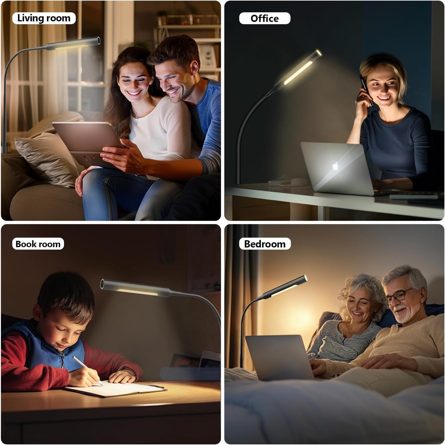 Floor Lamp for Living Room, bedrooms,Work,Study and Home Decor.with Remote Control.4 Color temperatures LED Bulb.Lighting Brightness Adjustable from 10%-100%.Modern Reading Standing lamp.