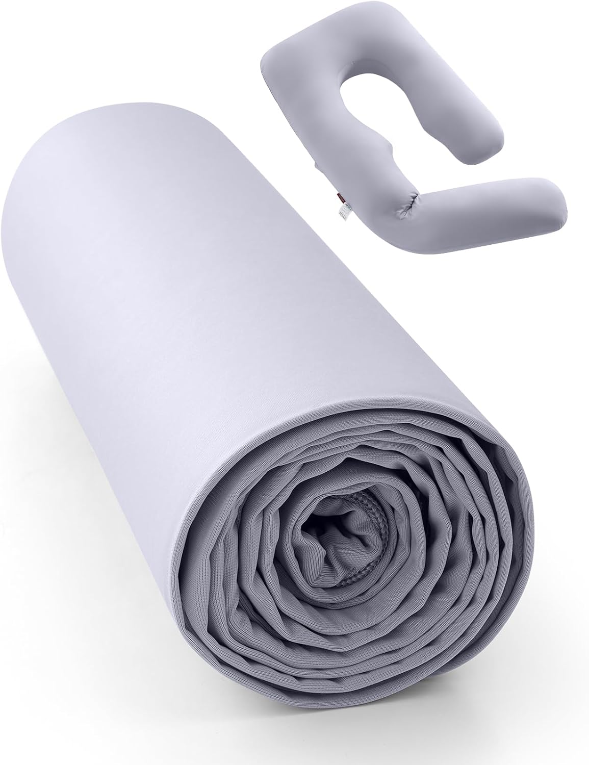 Momcozy Cooling Pregnancy Pillow Cover for Dreamlign U Pro Maternity Pillow for Sleeping, Adjustable Leg Pillow, Support for Back, Hip, Belly for Pregnant Women, 50-72 in Body Pillow, Only Pillowcase