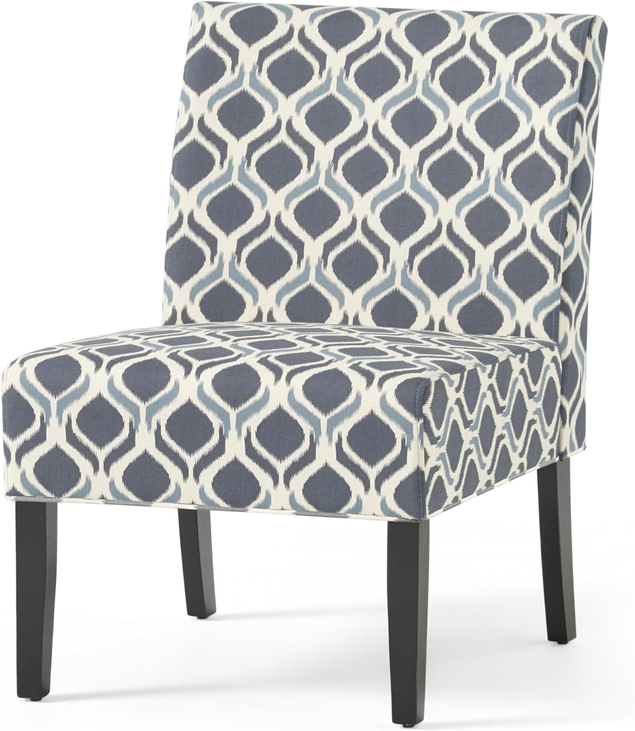 Christopher Knight Home Kassi Fabric Accent Chairs, 2-Pcs Set, Blue / Navy