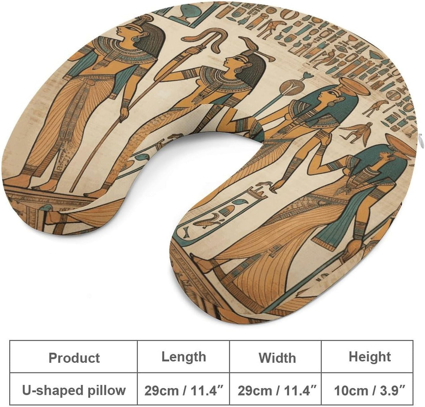 Women in Ancient Egypt Neck Pillow Memory Foam U Shaped Pillows Portable Pillows for Shoulder Travel Head Support Pillow with Concealed Zipper for Airplane Car Home Office