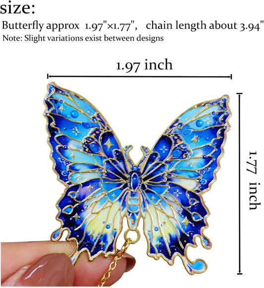 4Pcs Fancy Butterfly Bookmark, Pretty Metal Bookmarks, Book Marks for Reading Women, Cute Unique Bookmarker Reading Accessories, Birthday Graduation Gifts 2026 for Readers Book Lovers Students