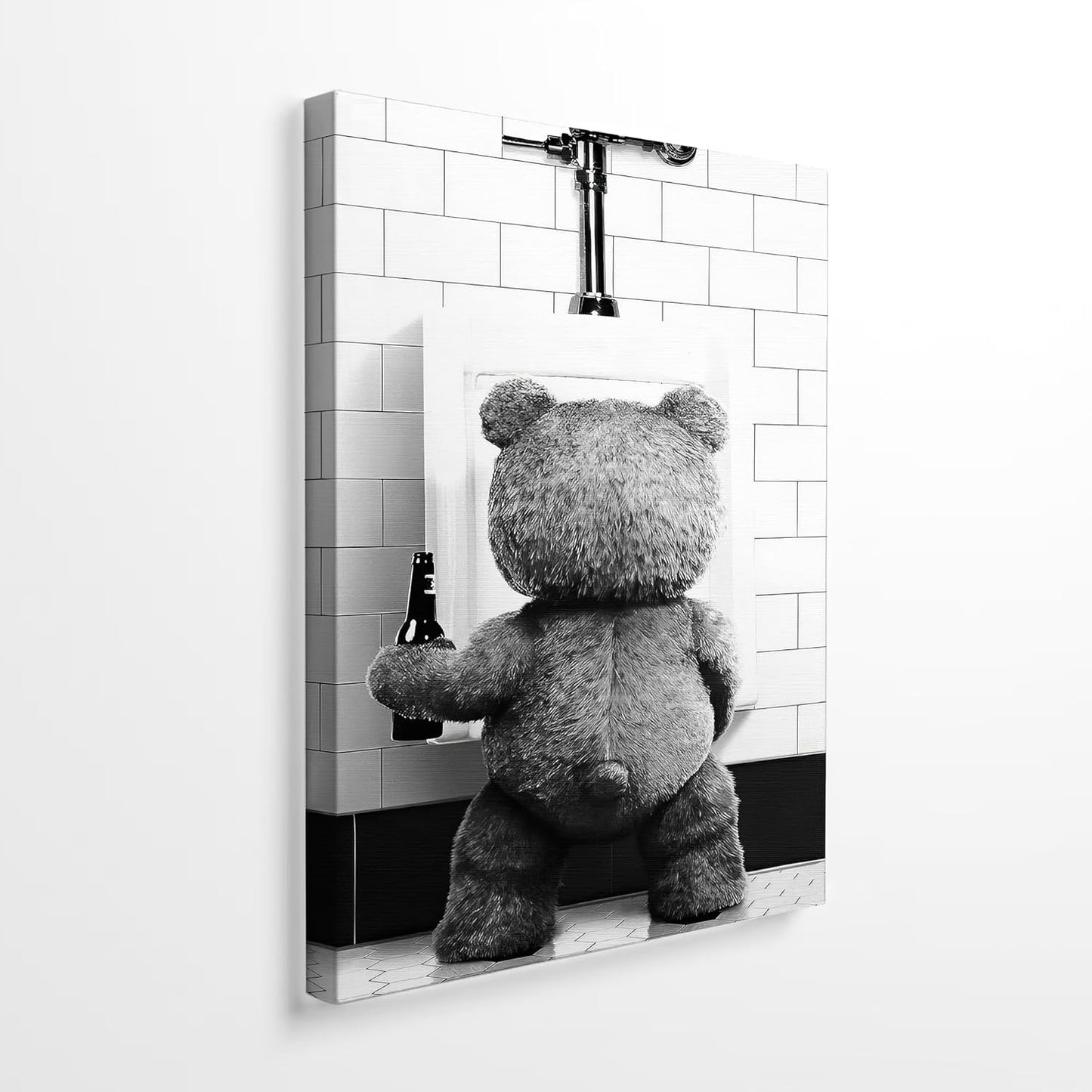 DIHSIEG Inspirational Canvas Wall Art funny bathroom wall art Print Poster, Frameless Canvas Decor,With hook, can be placed on the table,Motivational Prints,Dark 12x16 Inch
