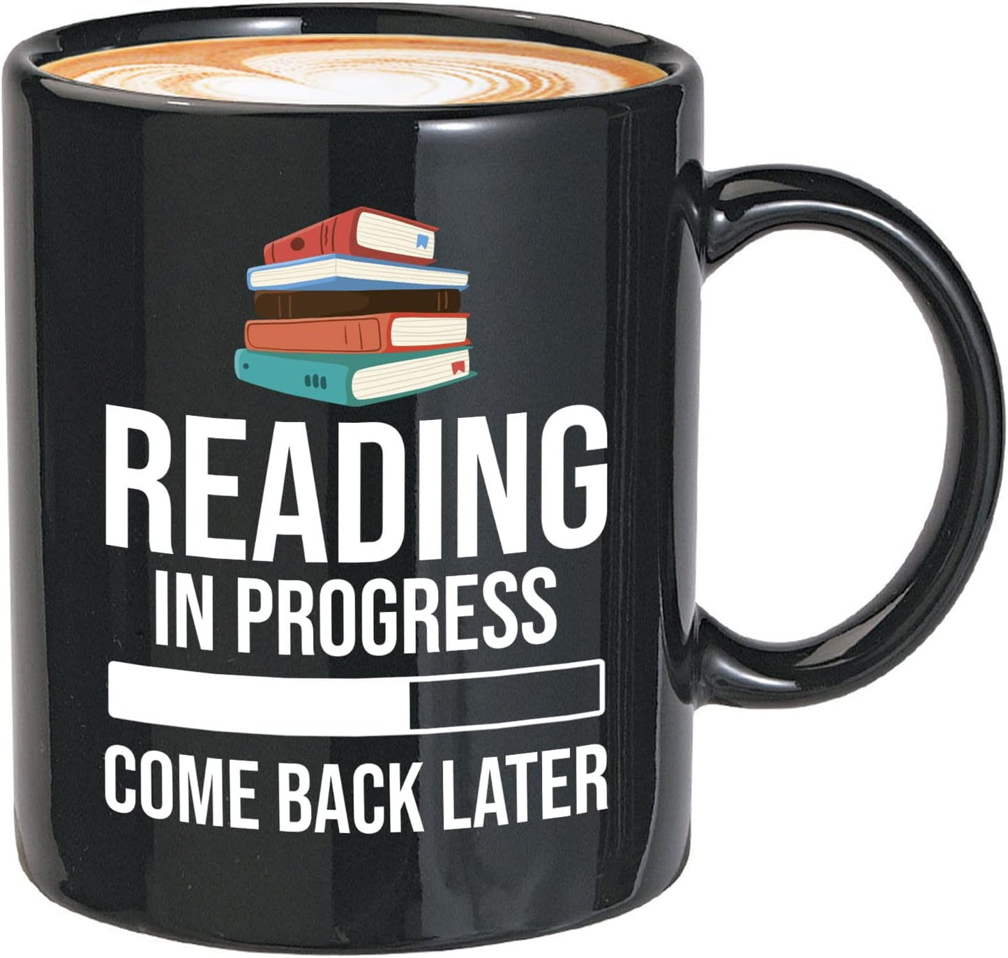 Book Lover Coffee Mug 11oz Black - Reading in - Literary librarian Literature Bookworm Historian Public Library Curator Bibliophile Bibliolater