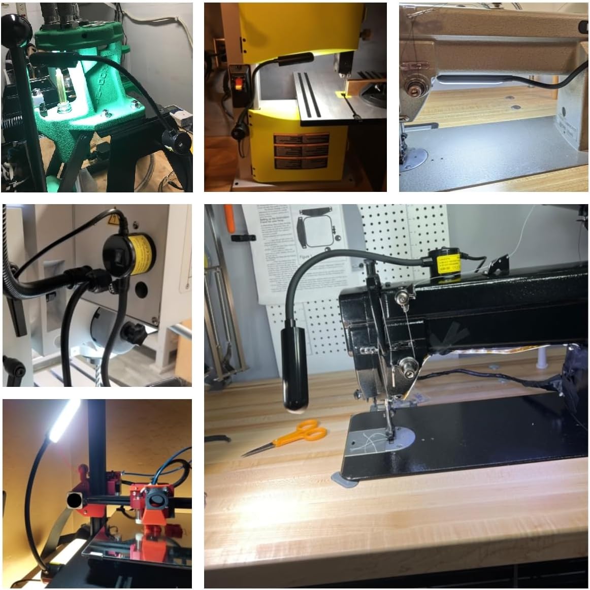 LED Sewing Machine Light,POWKER 30 LED Magnetic Mount Drill Press Light with Flexible Silone Coating Gooseneck for Sewing Machine, Drill Presses, Desks, Music Stands, Craft, Workbenches, Lathes Lamps