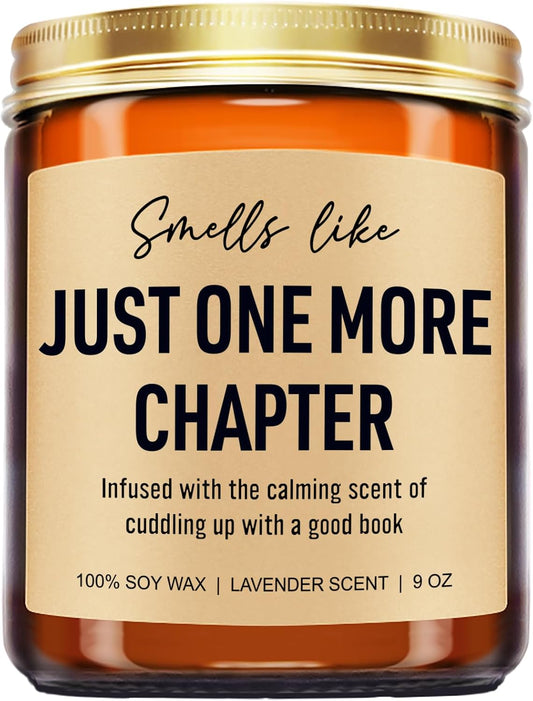 Funny Scented Candle, Book Lovers Gifts, Reading Accessories - Mothers Day, Birthday Gifts for Book Lovers Women, Men, Readers, Librarian, Bookworm, Nerd - Bookish Club Presents - 9 oz