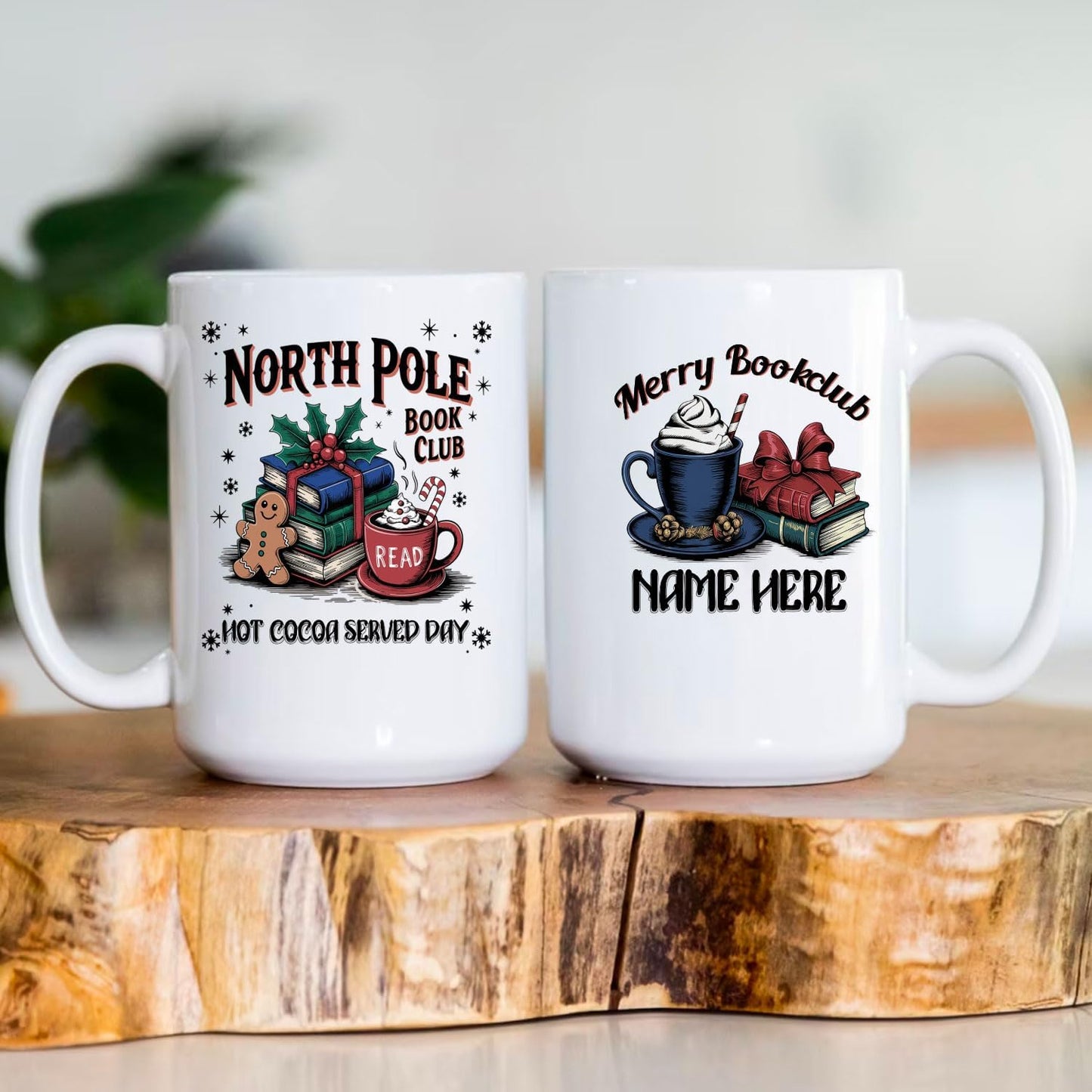 Personalized Cozy Ceramic Mug 11oz Bookish Reading Lover Gift for Christmas Bookclub Fans