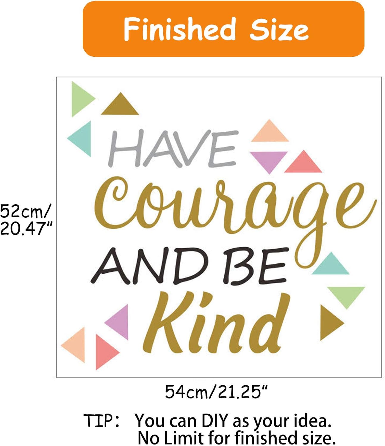 Inspirational Wall Decor Quotes for Boy Girl Room–Have Courage and Be Kind– Decor for Living Room Bedroom Classroom Playroom Nursery Girls Boys Room Wall Decals Decorations