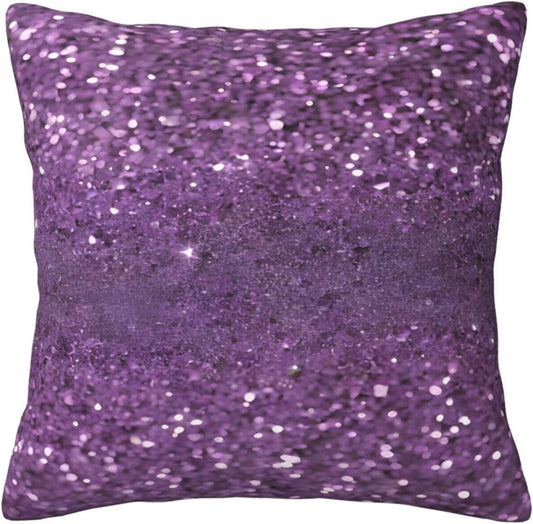 All-Season Square Pillow Covers 18"X18", Sequin Pattern, Decorative Throw Pillow Covers for Sofa Bed Couch, Hidden Zipper Cushion Cover, Square Lumbar & Accent Pillowcases for Home Decor