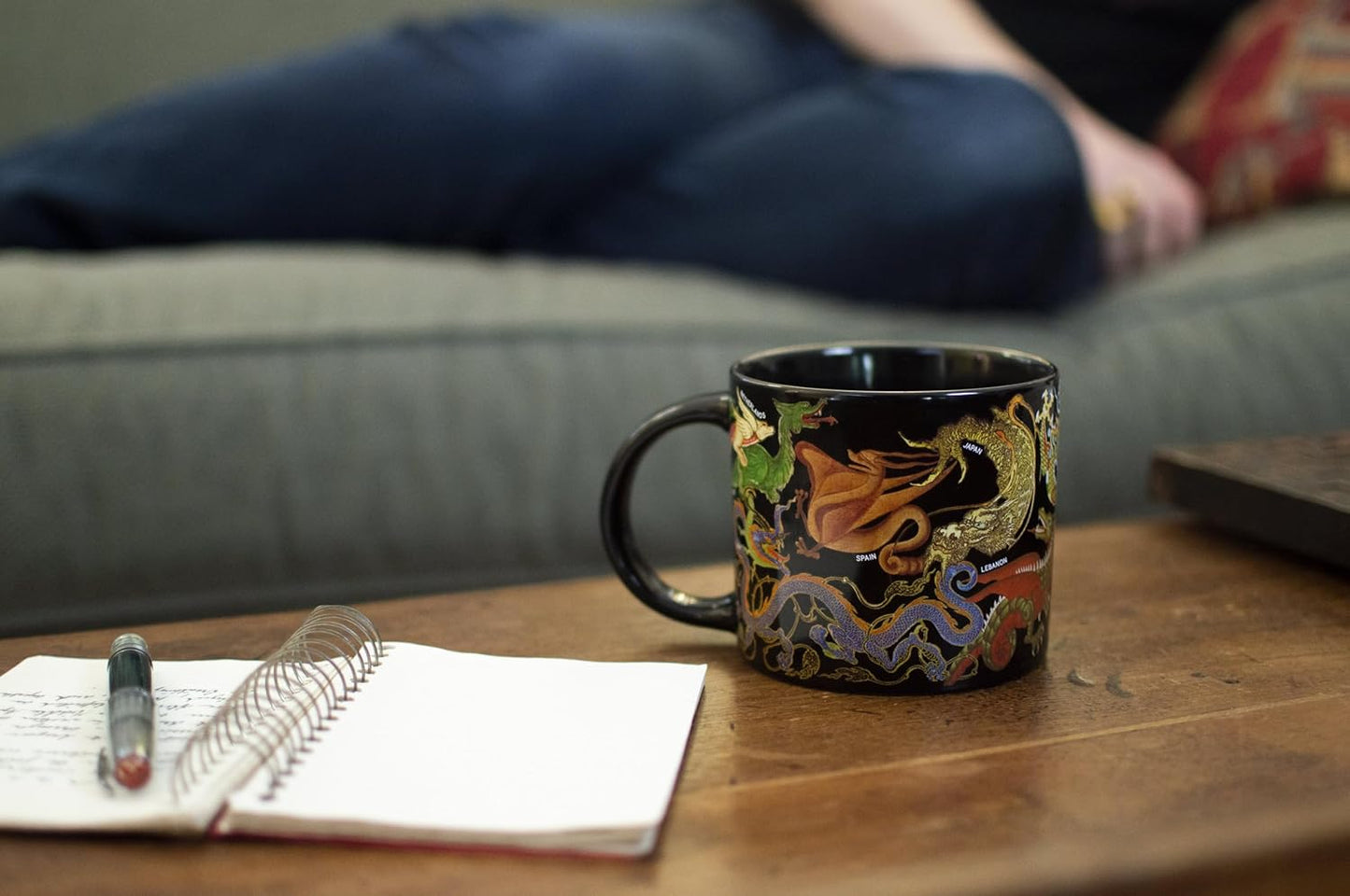 The Unemployed Philosophers Guild Dragon Mug - Features 19 Different Dragons From Around the World, Comes in Fun Box, 14 oz
