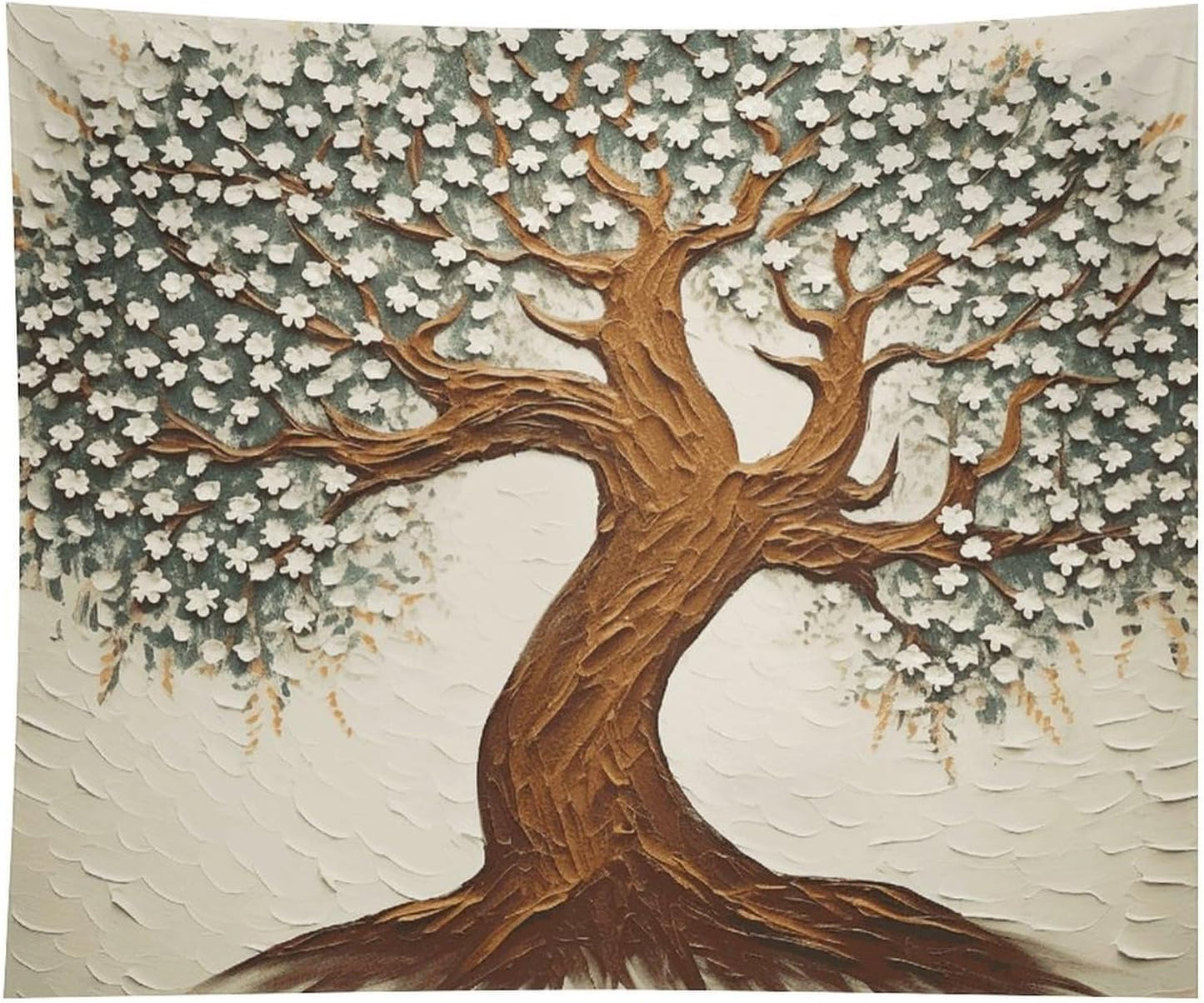 HETVBNS Tree Printed Tapestry Wall Hanging - 50"x60" Aesthetic Tapestries Soft Polyester Wall Art Decor Large Tapestry for Bedroom Living Room Dorm Backdrop, Hanging Kit Included