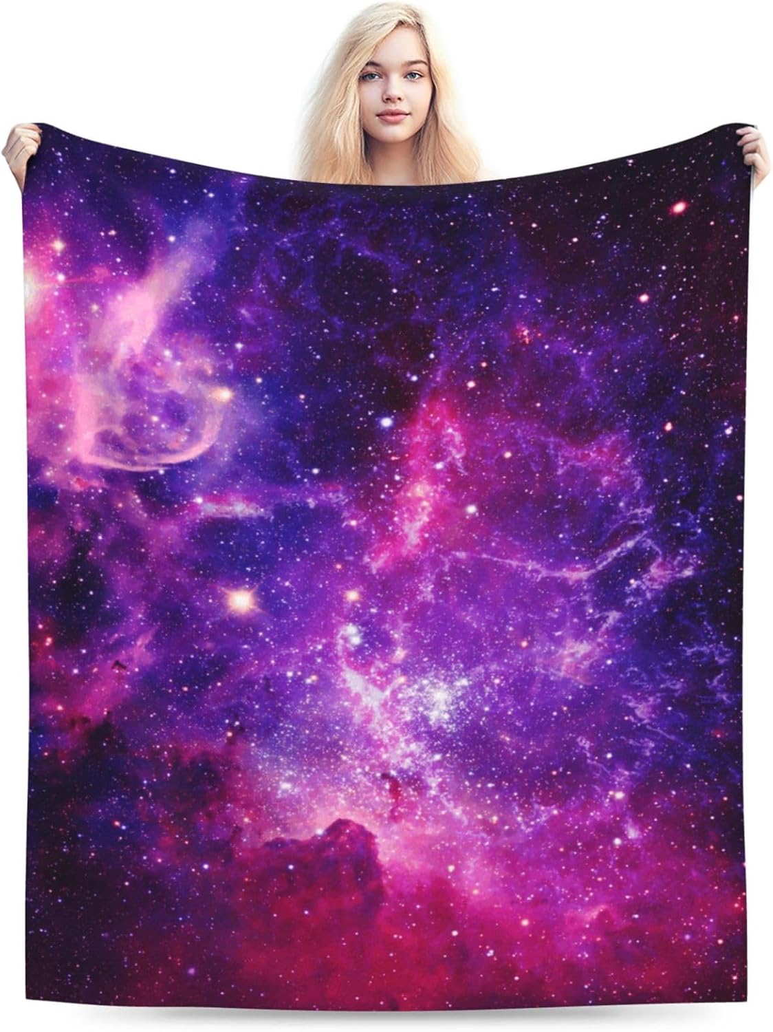 Bursting Galaxy Throw Blankets All Season Ultra Soft Warm Fleece Blanket for Home Bed Sofa Couch Chair Outdoor Travel Camping 80x60 Inch