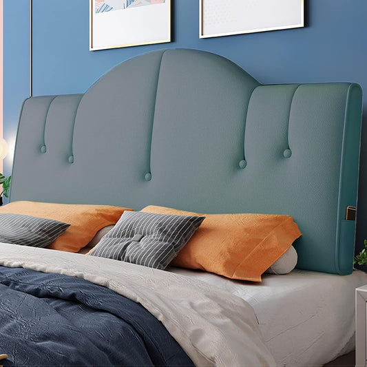 Headboard Bed Backrest Cushion PU Lumbar Support Reading Pillow Cozy Anti-Collision Backrest for Home Gaming Rest Customizable (Color : Beige Size : 190X60X10CM) (Dark Green 200X60X10CM)