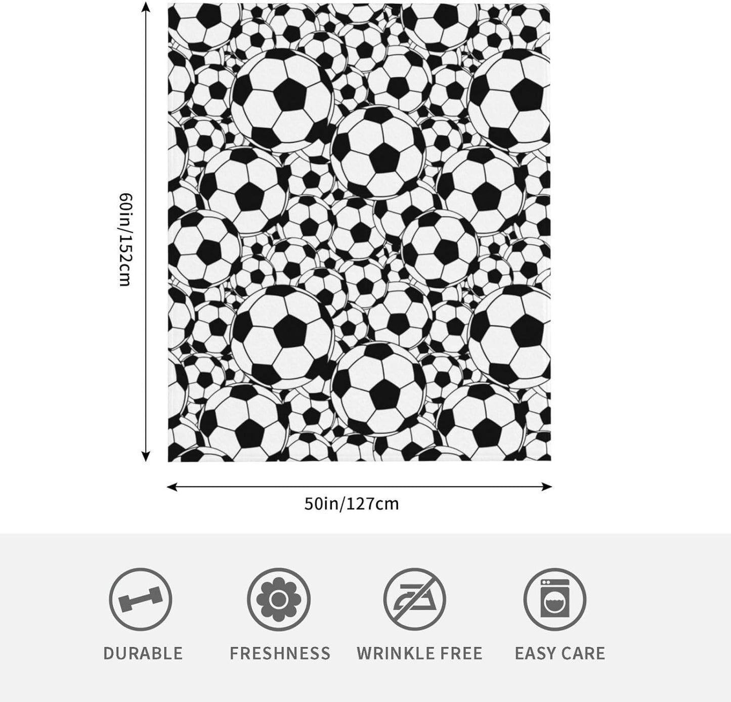 Throw Blanket for Couch Soft Flannel Lightweight Football Blankets Cozy Cute Printed Travel Warm Throws Sherpa Fleece for Women Men 50x60 inch