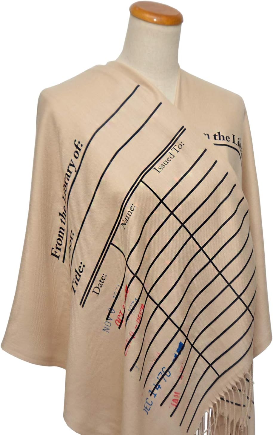 Universal Zone Library Card Scarf with Day Due Stamps