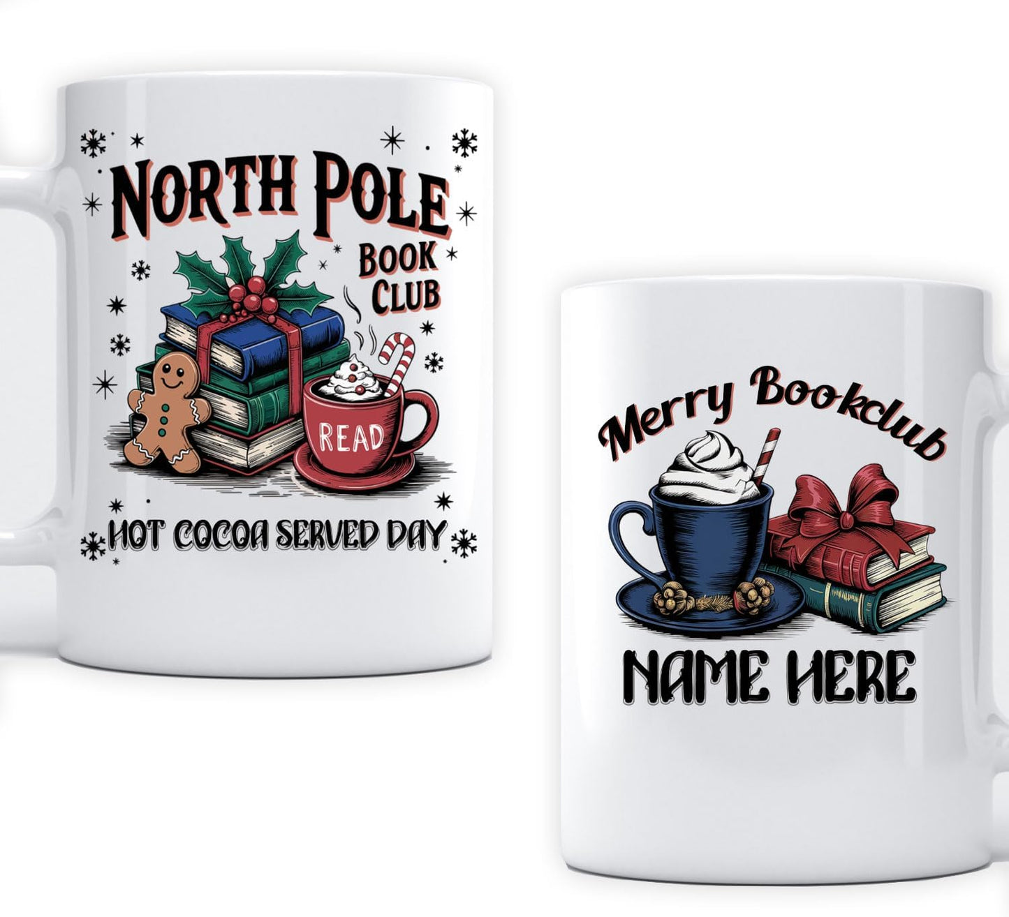 Personalized Cozy Ceramic Mug 11oz Bookish Reading Lover Gift for Christmas Bookclub Fans