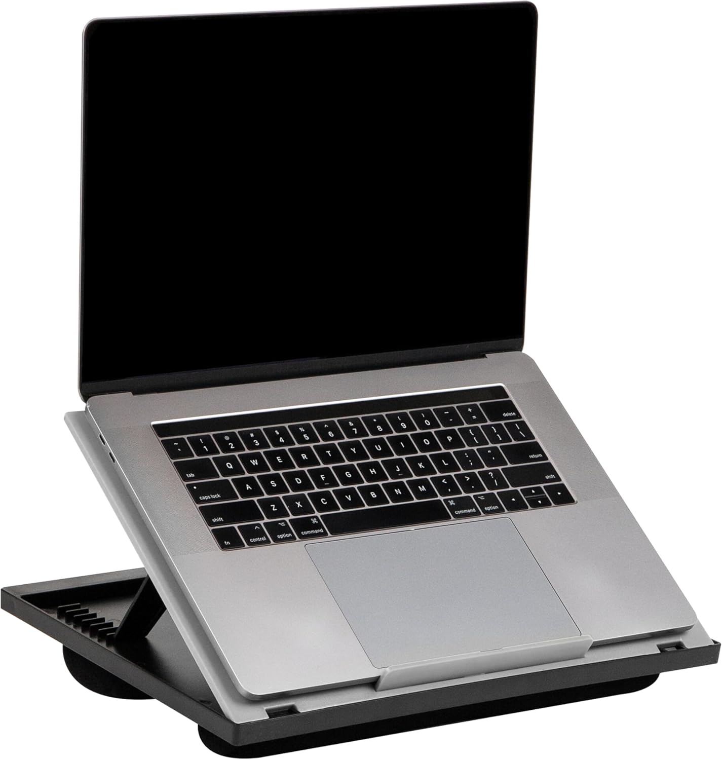 Mind Reader Lap Desk Laptop Stand, Bed Tray, Collapsible, Cushion, Portable, Dorm, Plastic, 14.75" L x 11" W x 7.3" H, Gray