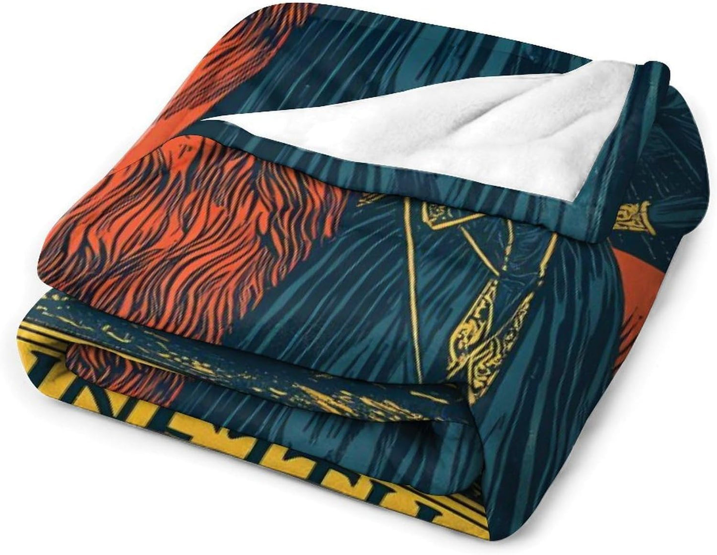 Masonic Exchange Strength Tarot Card Throw Blanket for Couch Bed Plush Cozy Fuzzy Flannel Blanket for All Season 30"x50"