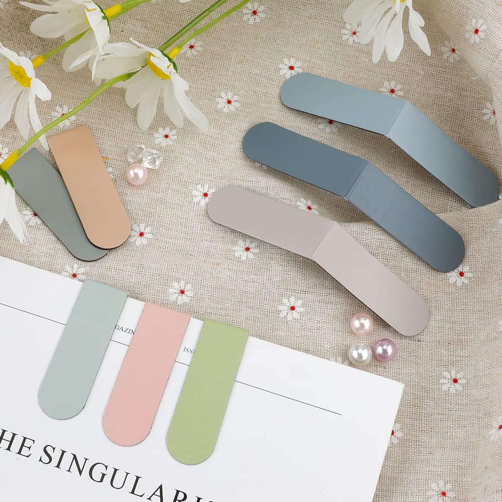 Magnetic Bookmarks, 15PCS Magnetic Cute Bookmark for Teacher, Women, Men & Kids - Solid Colorful Light Bookmarks (Pack of 15)
